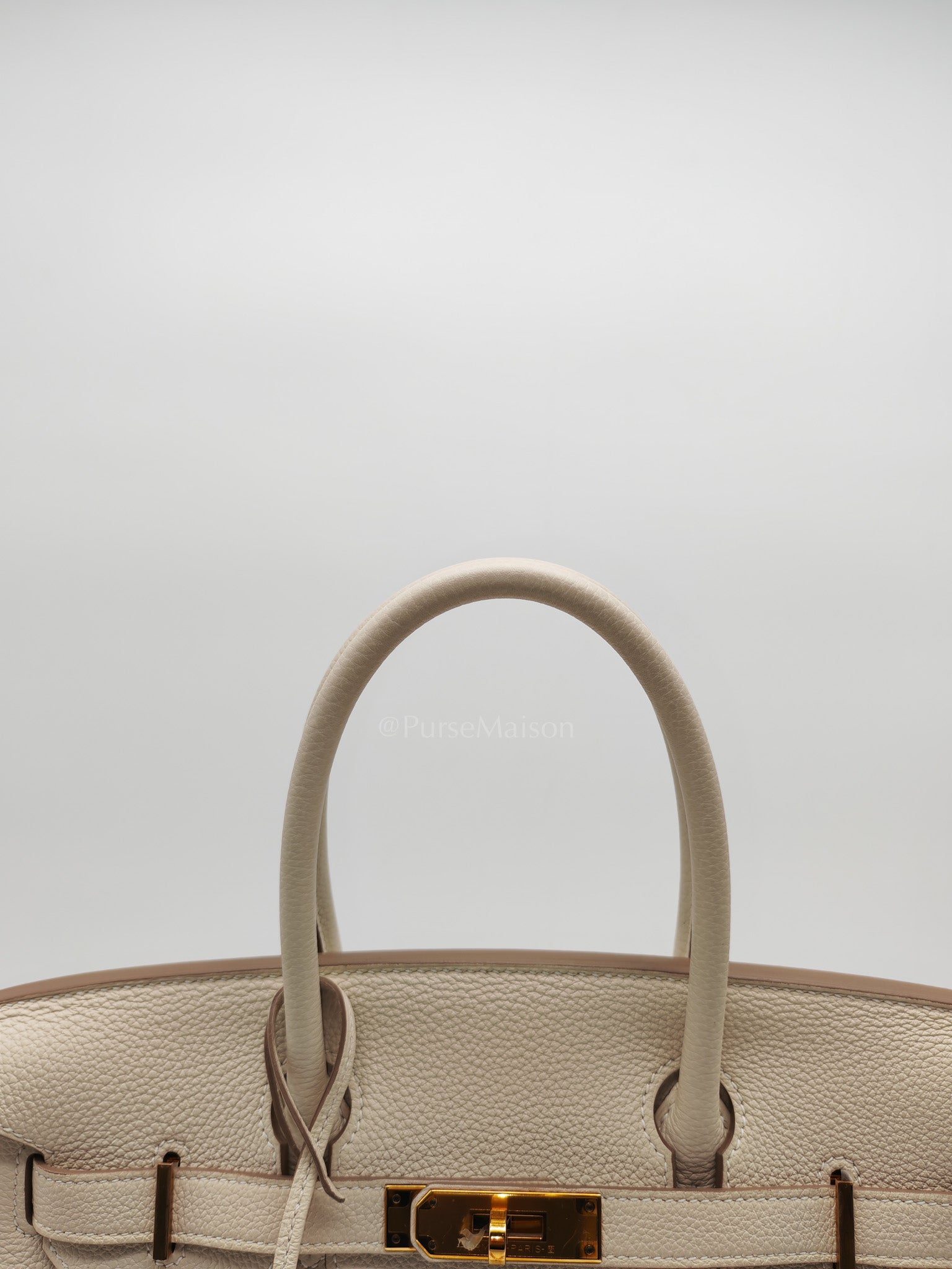 Birkin 30 Retourne in Craie Togo Leather and Gold Hardware Stamp Z (2021)