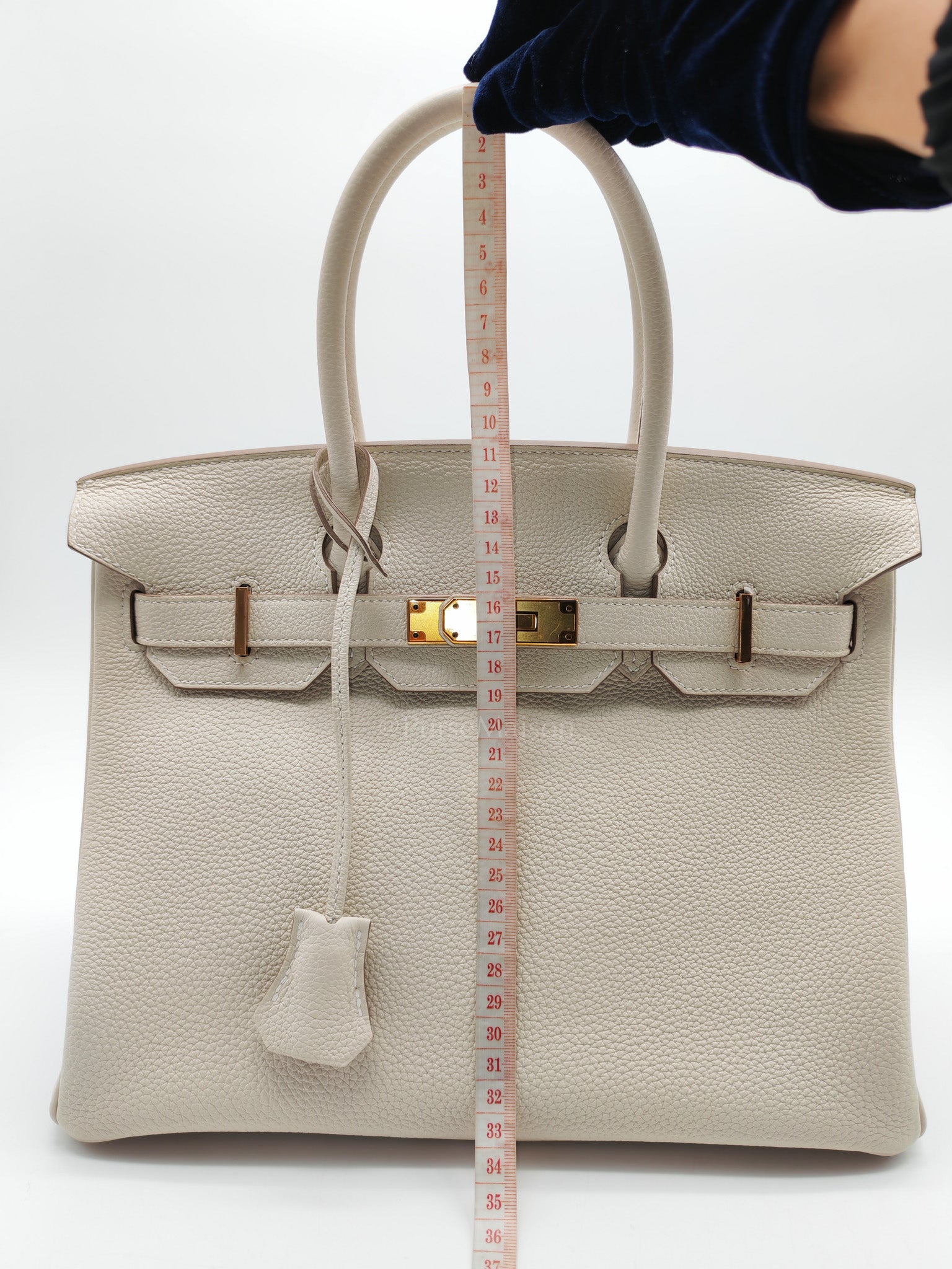 Birkin 30 Retourne in Craie Togo Leather and Gold Hardware Stamp Z (2021)