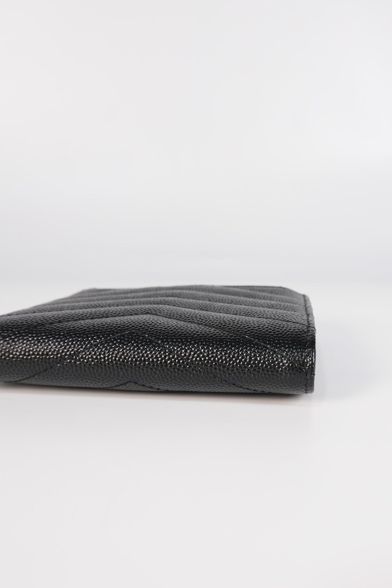 Monogram Black Bi-Fold Zip Wallet Matelasse Leather | Purse Maison Luxury Bags Shop