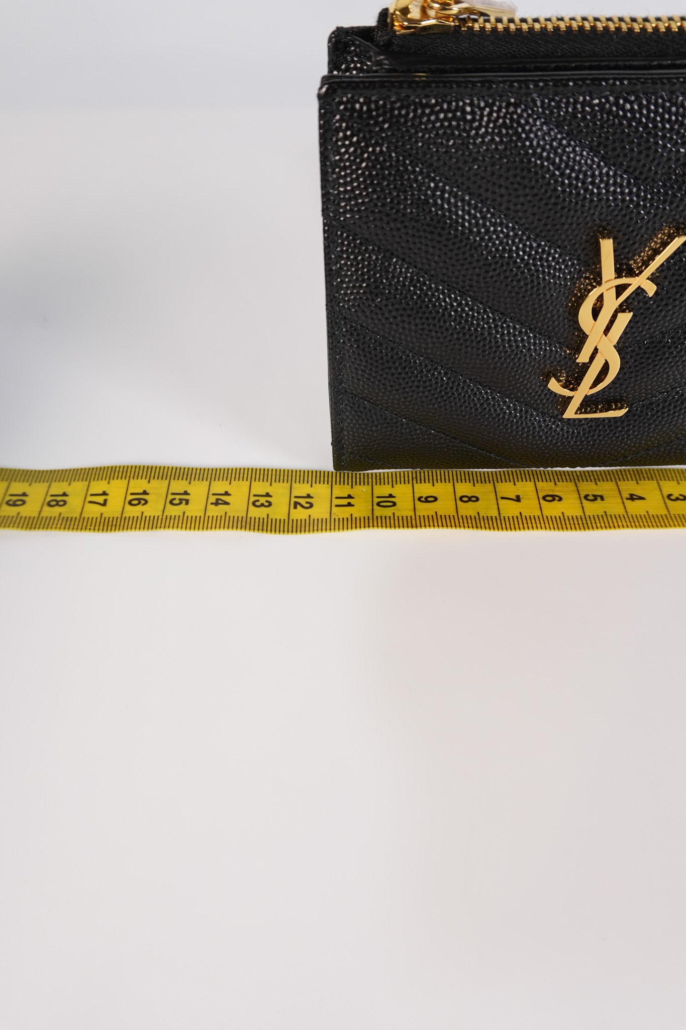 Monogram Black Bi-Fold Zip Wallet Matelasse Leather | Purse Maison Luxury Bags Shop