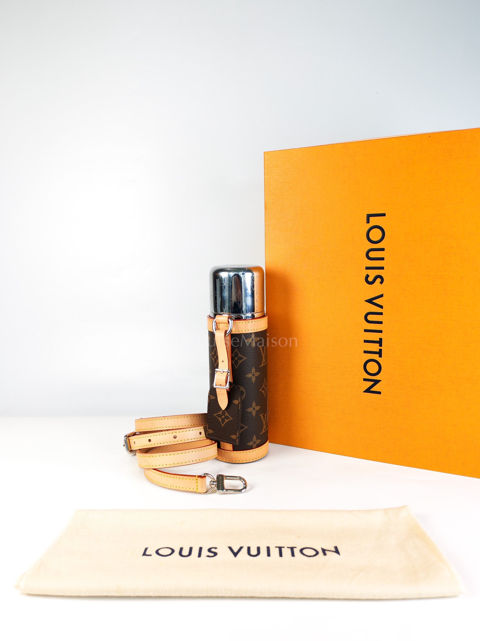 Monogram Flask Holder Thermos with Case Water Bottle (Date Code: PL5200) | Purse Maison Luxury Bags Shop