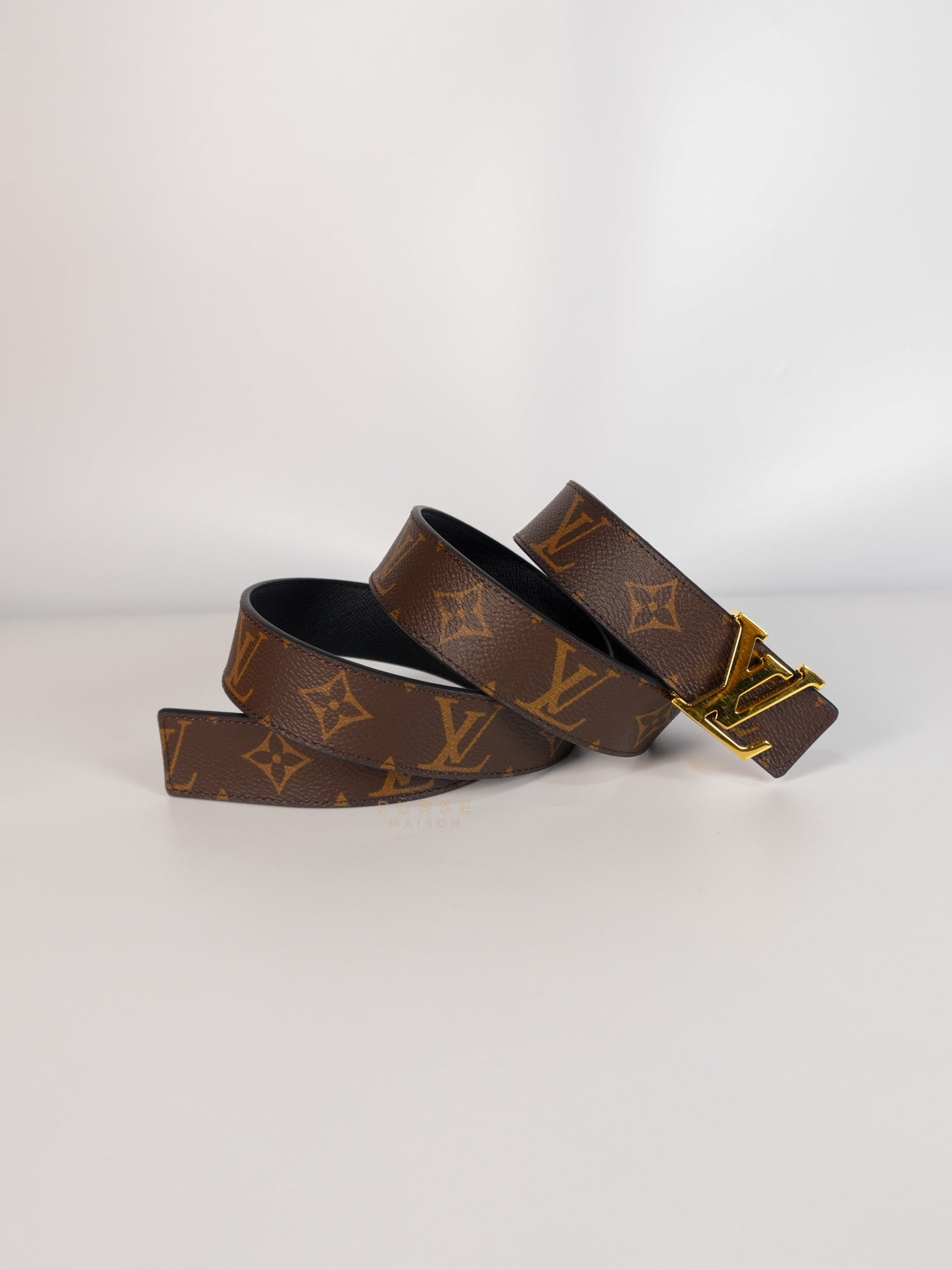 Monogram Leather Belt Size 90 Gold Hardware | Purse Maison Luxury Bags Shop