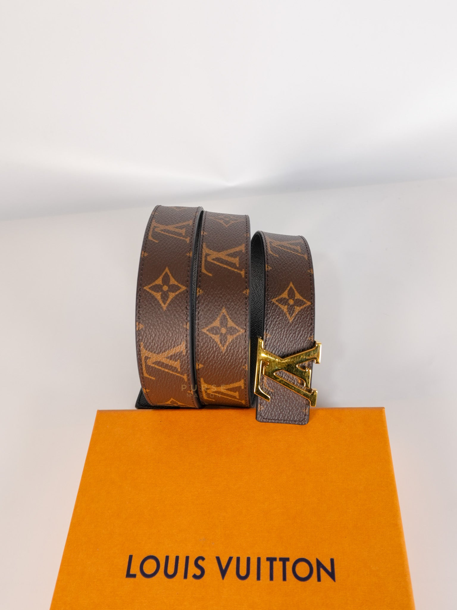 Monogram Leather Belt Size 90 Gold Hardware | Purse Maison Luxury Bags Shop