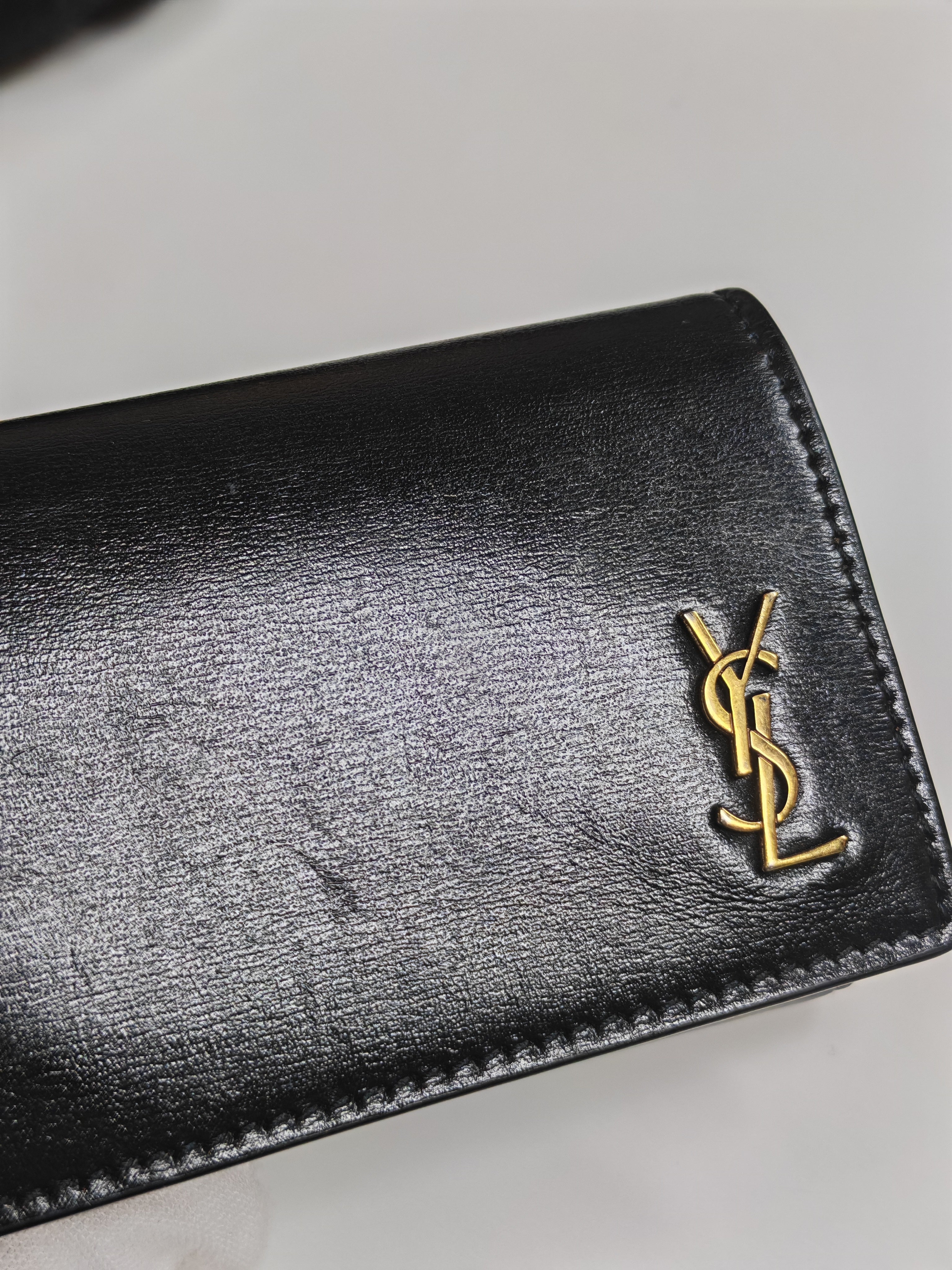Monogram Portefeuille in Black Lambskin Leather with Coin Pouch Wallet | Purse Maison Luxury Bags Shop