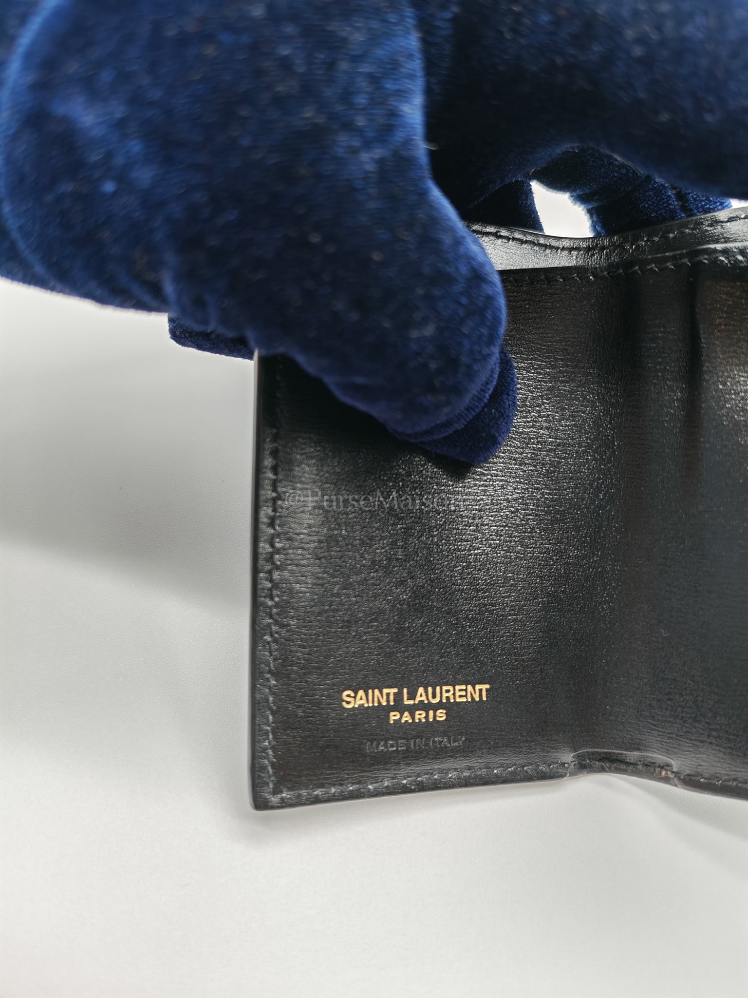 Monogram Portefeuille in Black Lambskin Leather with Coin Pouch Wallet | Purse Maison Luxury Bags Shop