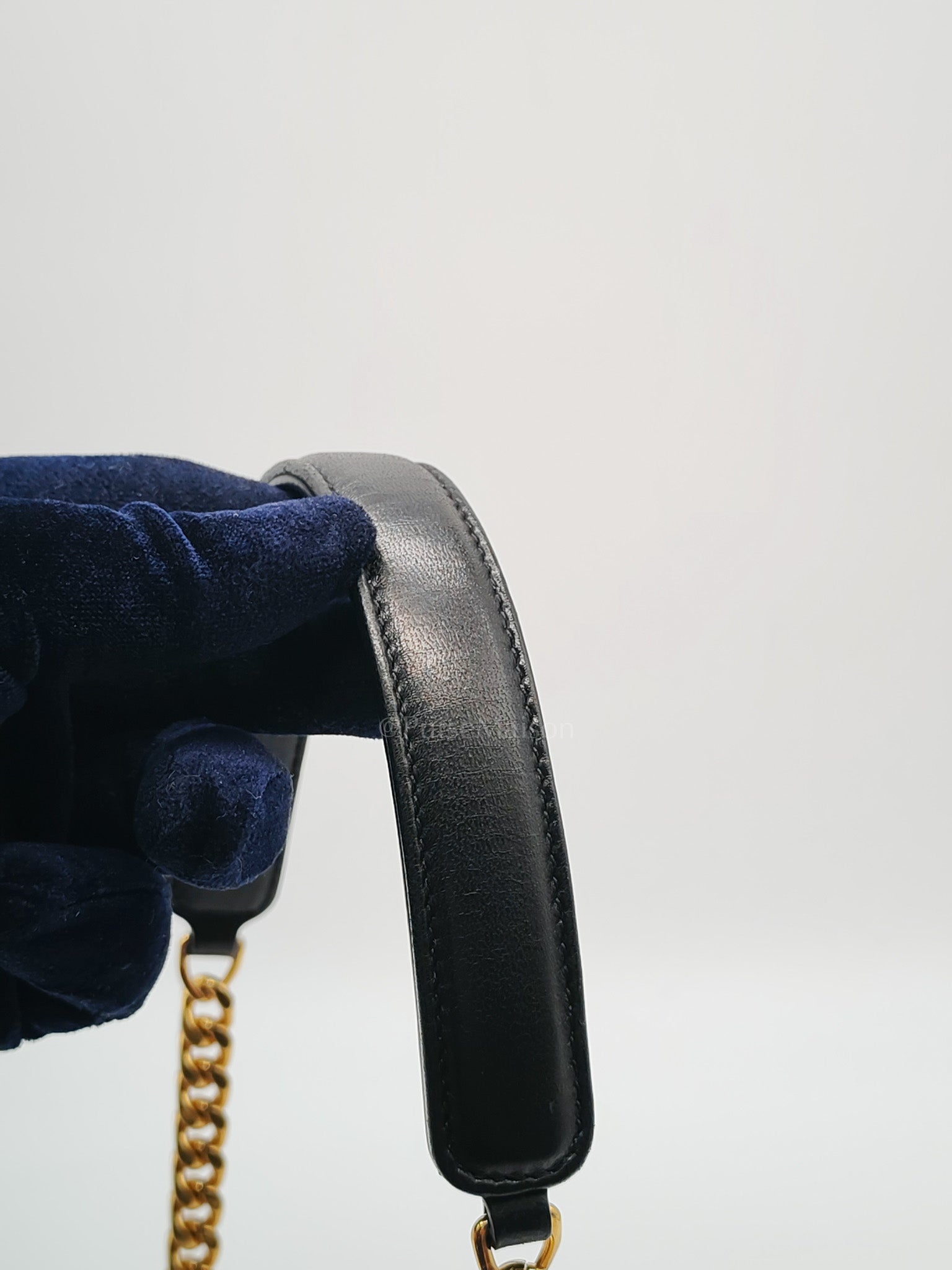 Monogram Vicky Chain Bag Small in Black Lambskin Leather & Gold Hardware | Purse Maison Luxury Bags Shop