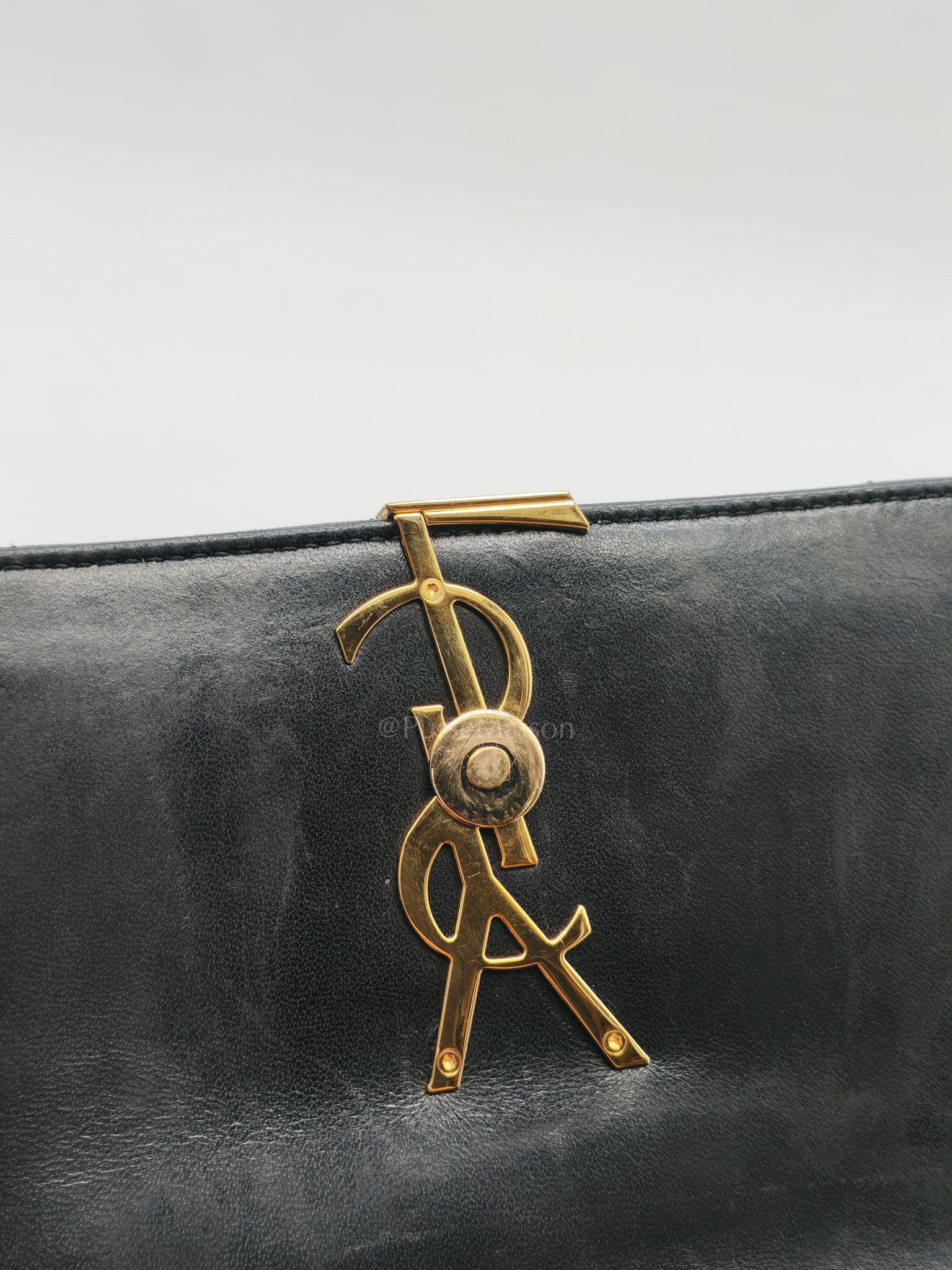 Monogram Vicky Chain Bag Small in Black Lambskin Leather & Gold Hardware | Purse Maison Luxury Bags Shop