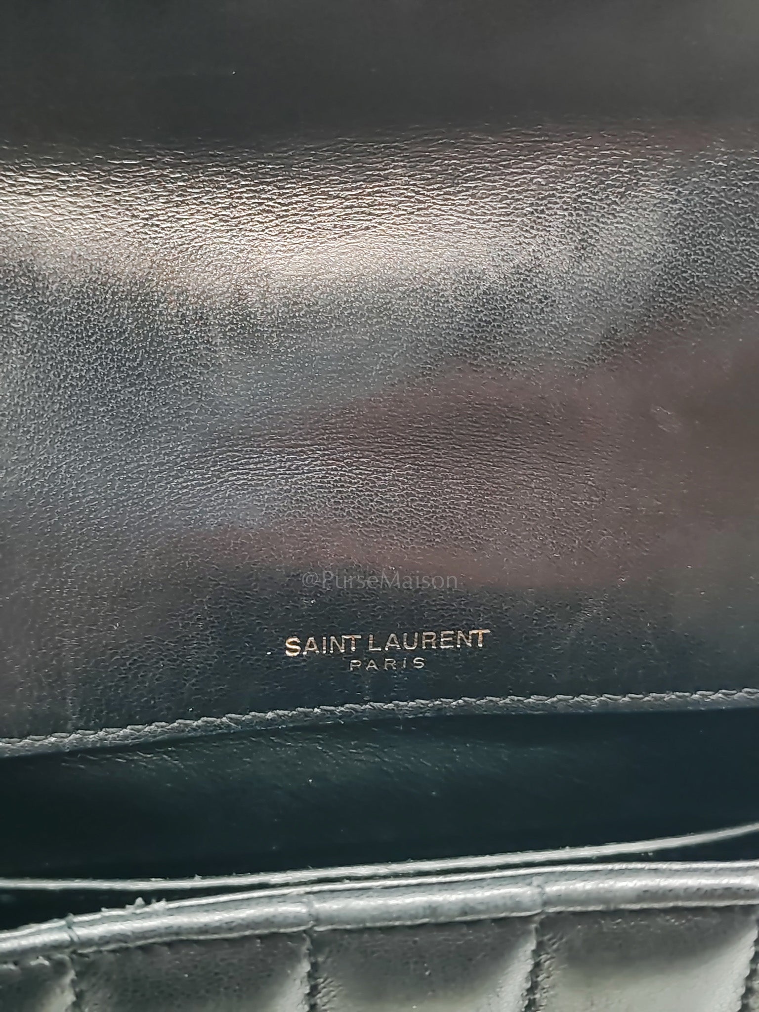 Monogram Vicky Chain Bag Small in Black Lambskin Leather & Gold Hardware | Purse Maison Luxury Bags Shop