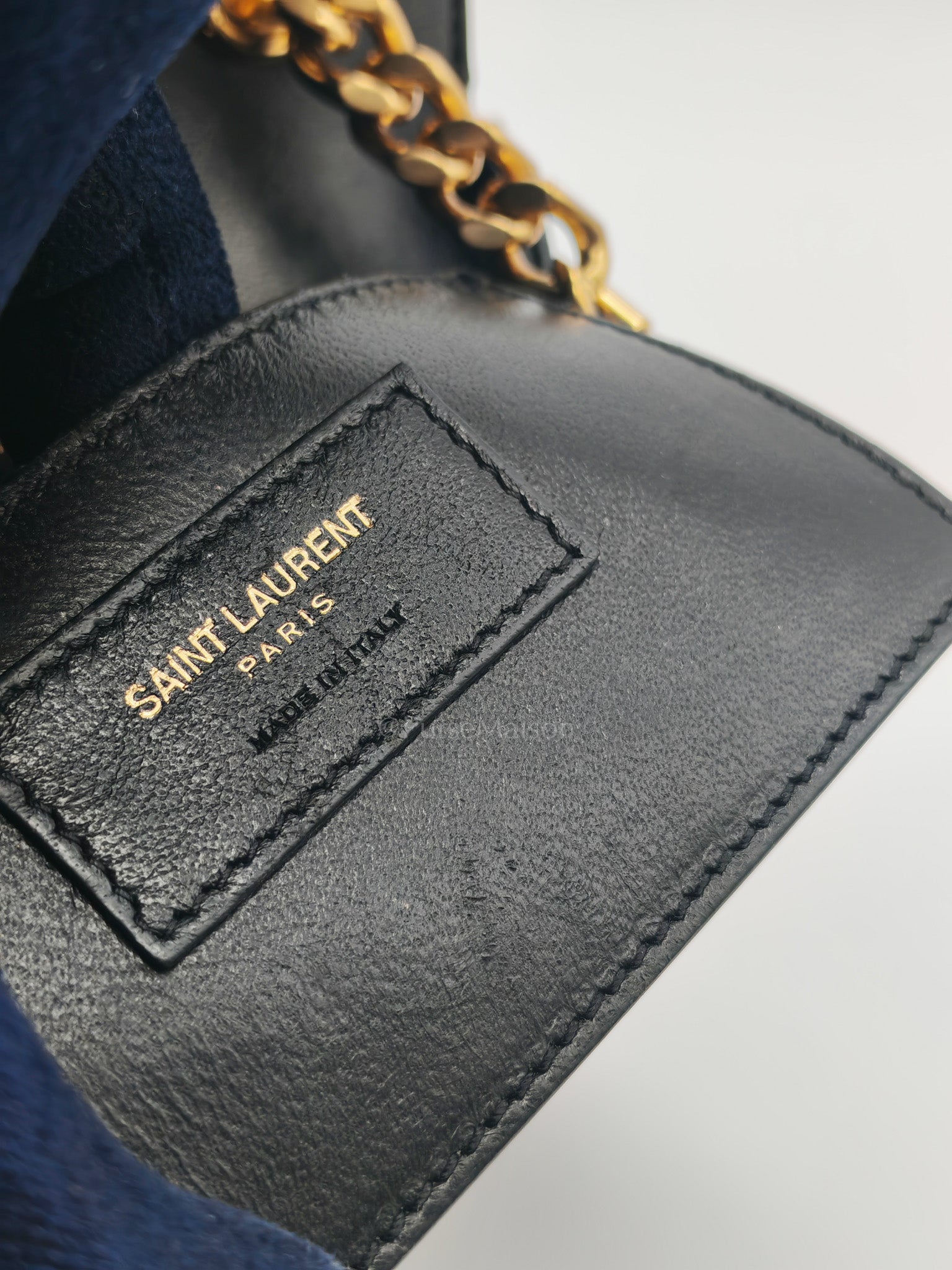 Monogram Vicky Chain Bag Small in Black Lambskin Leather & Gold Hardware | Purse Maison Luxury Bags Shop