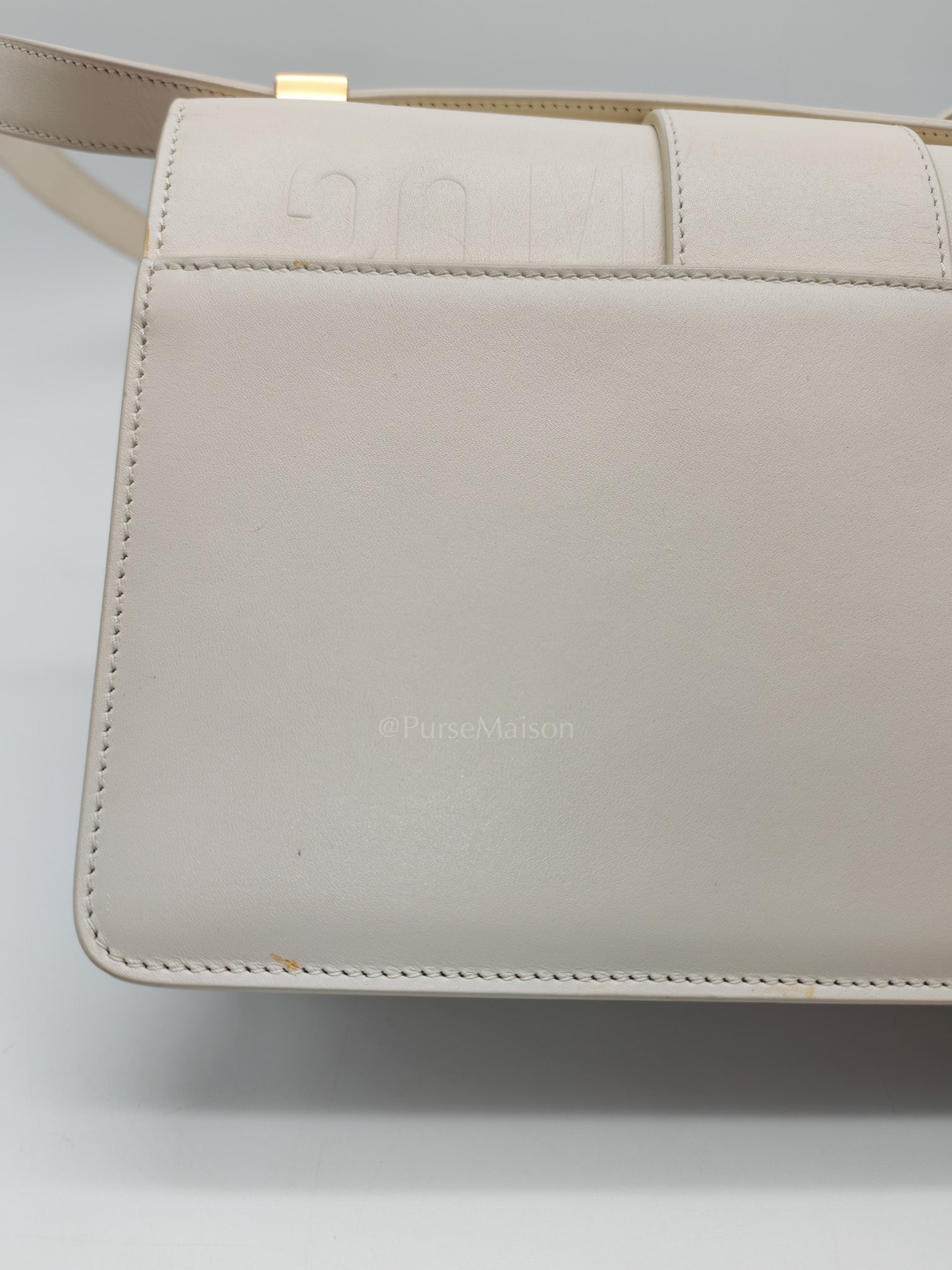 Montaigne in Medium White Calfskin Leather Crossbody Bag | Purse Maison Luxury Bags Shop