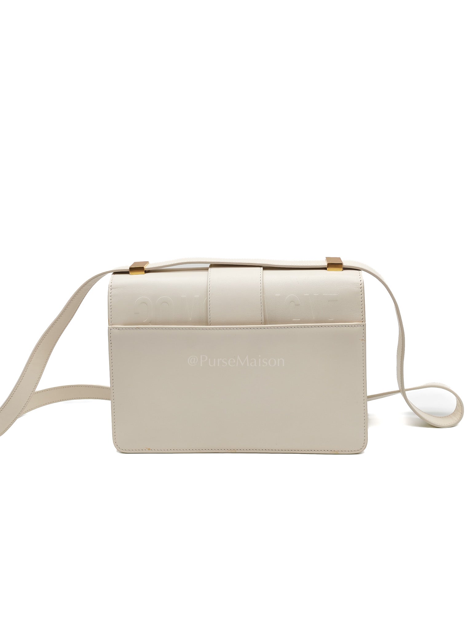 Montaigne in Medium White Calfskin Leather Crossbody Bag | Purse Maison Luxury Bags Shop