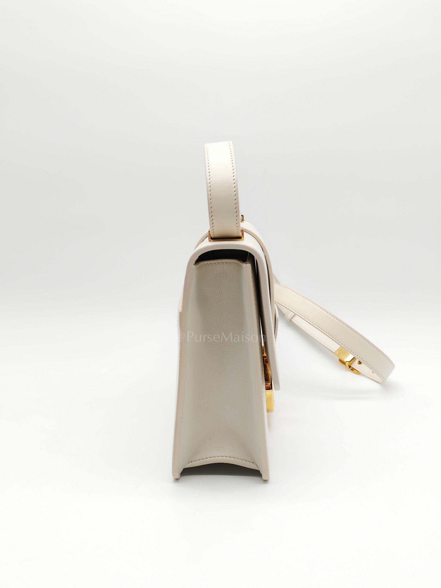 Montaigne in Medium White Calfskin Leather Crossbody Bag | Purse Maison Luxury Bags Shop