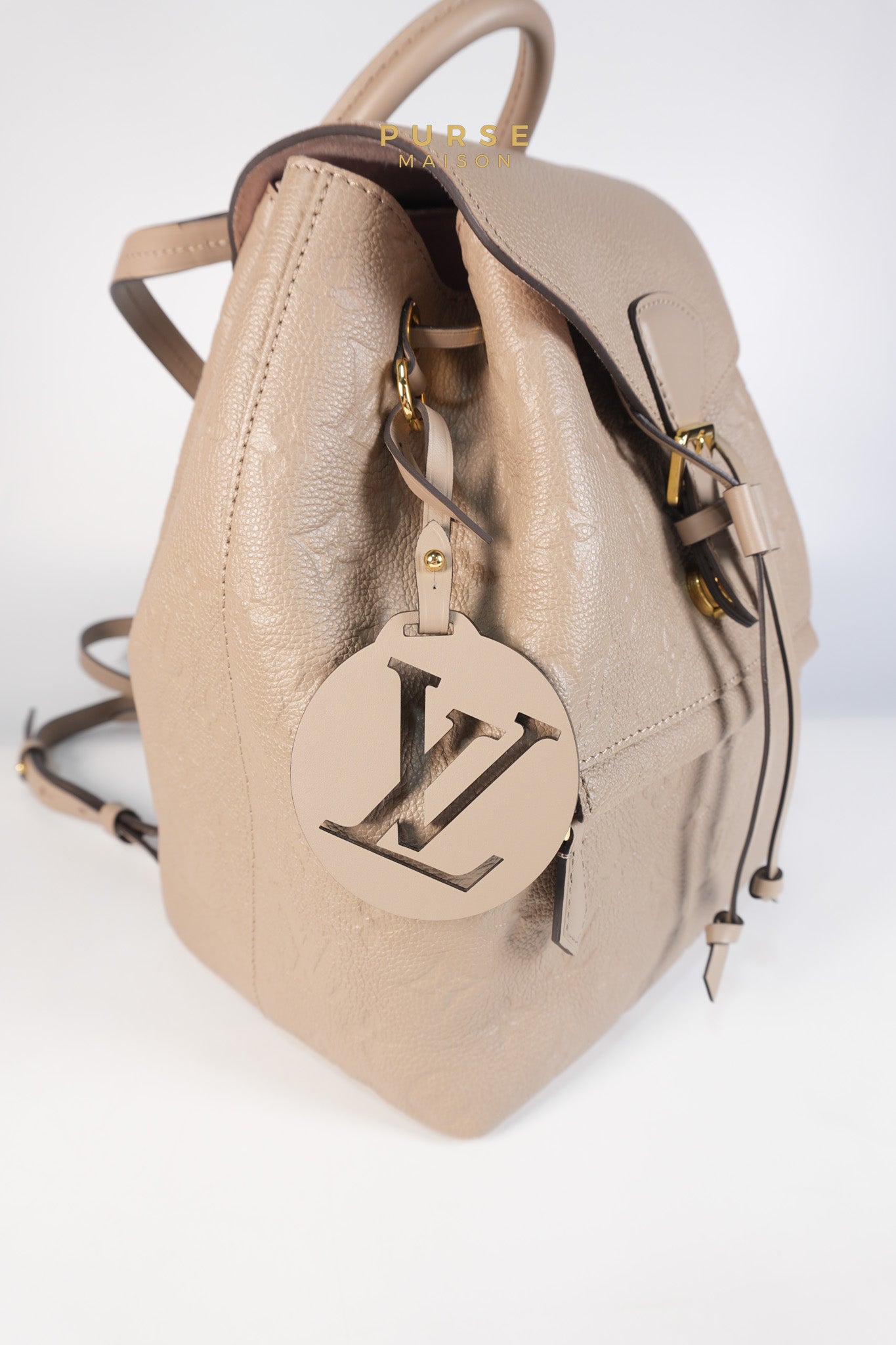 Montsouris NM in Turtledove Monogram Empreinte Leather Backpack (Microchip) | Purse Maison Luxury Bags Shop