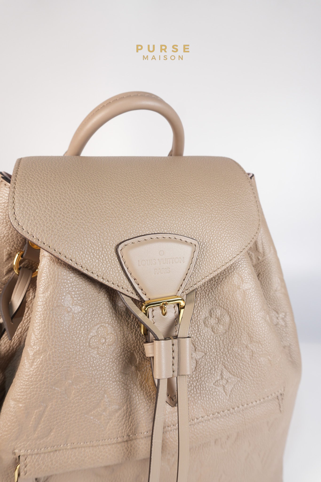 Montsouris NM in Turtledove Monogram Empreinte Leather Backpack (Microchip) | Purse Maison Luxury Bags Shop