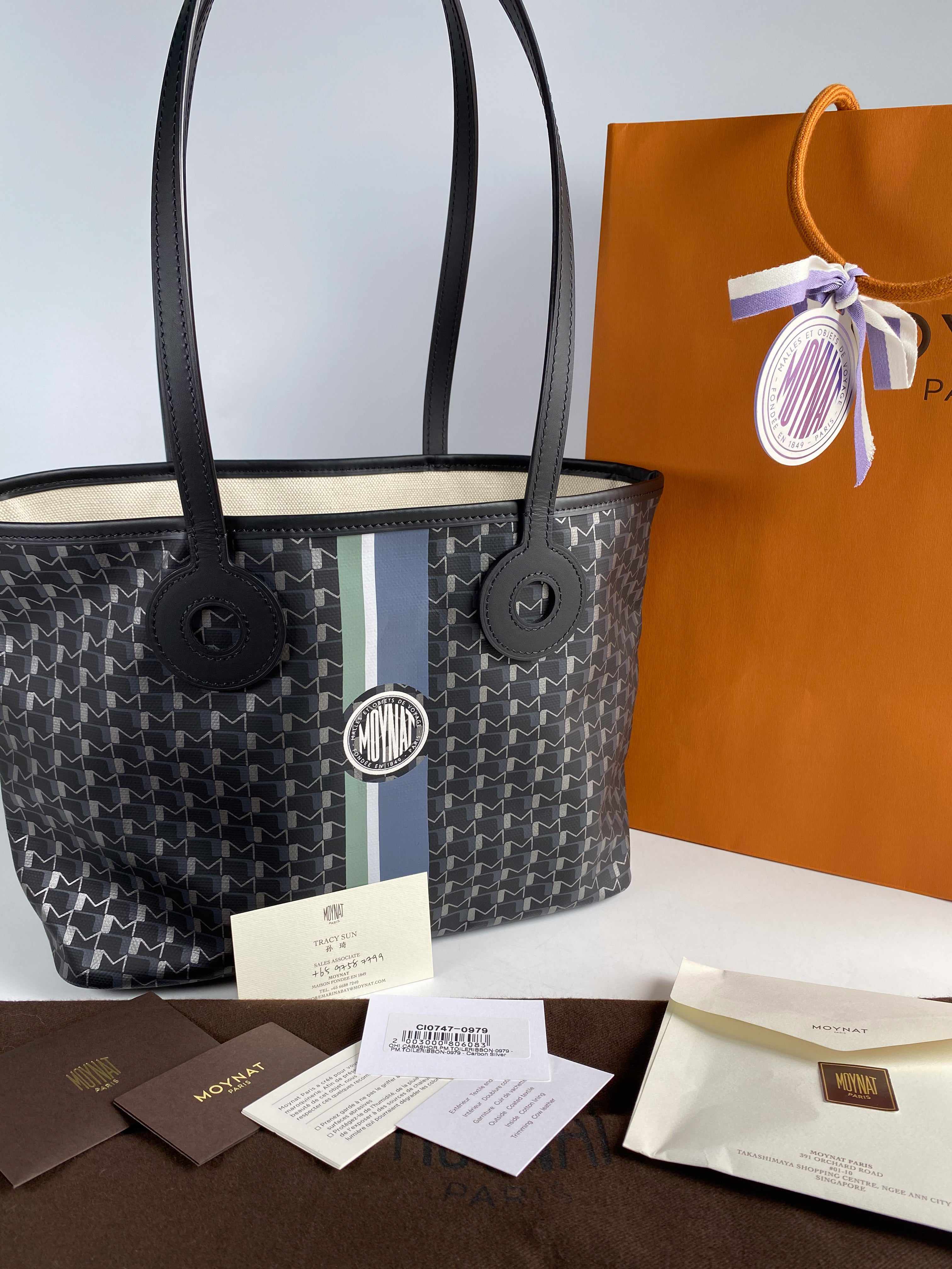 Moynat OH! Tote PM Bag (Carbon Silver)