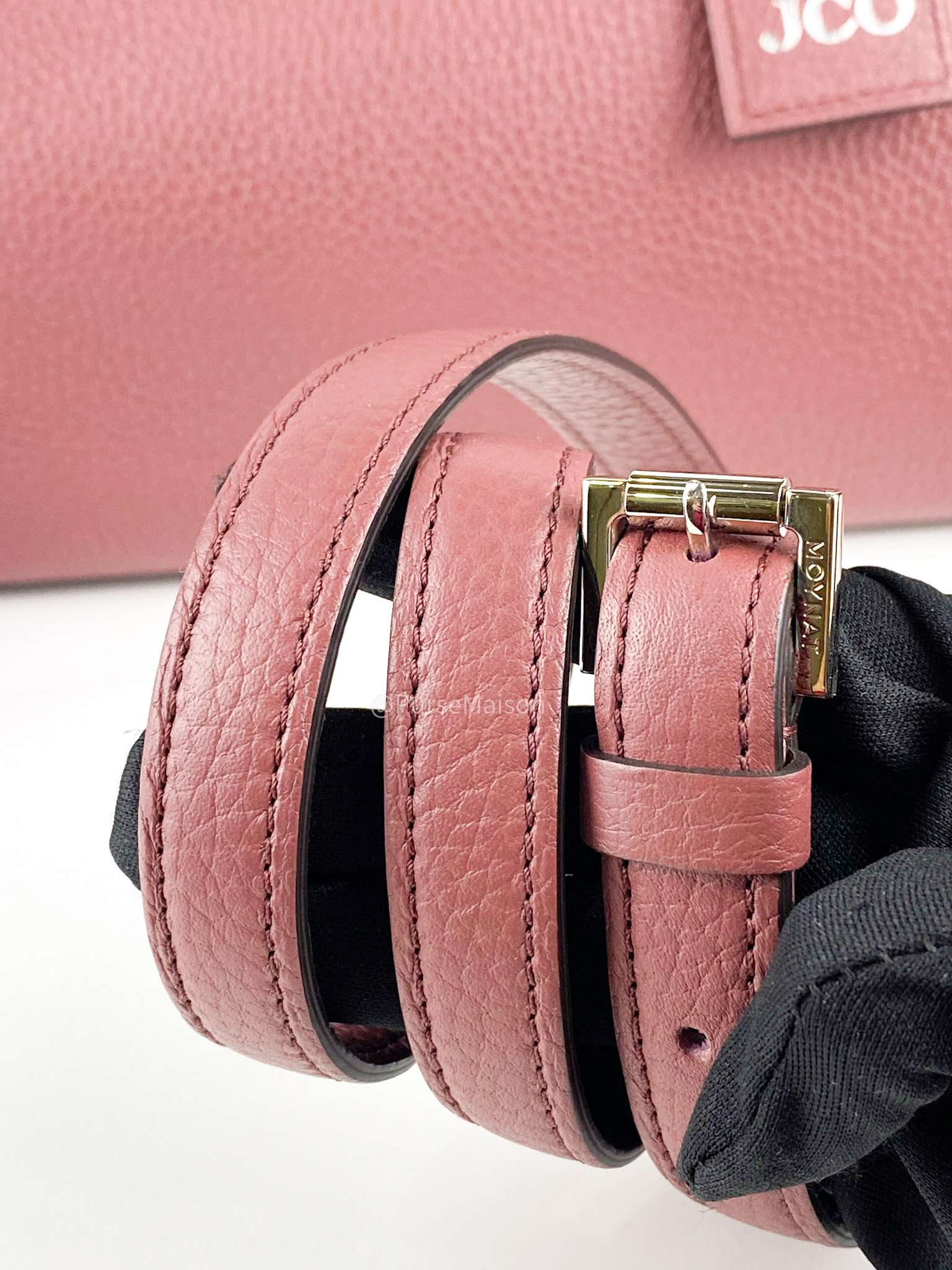 Moynat Pauline Prune(Mauve) Leather Bag