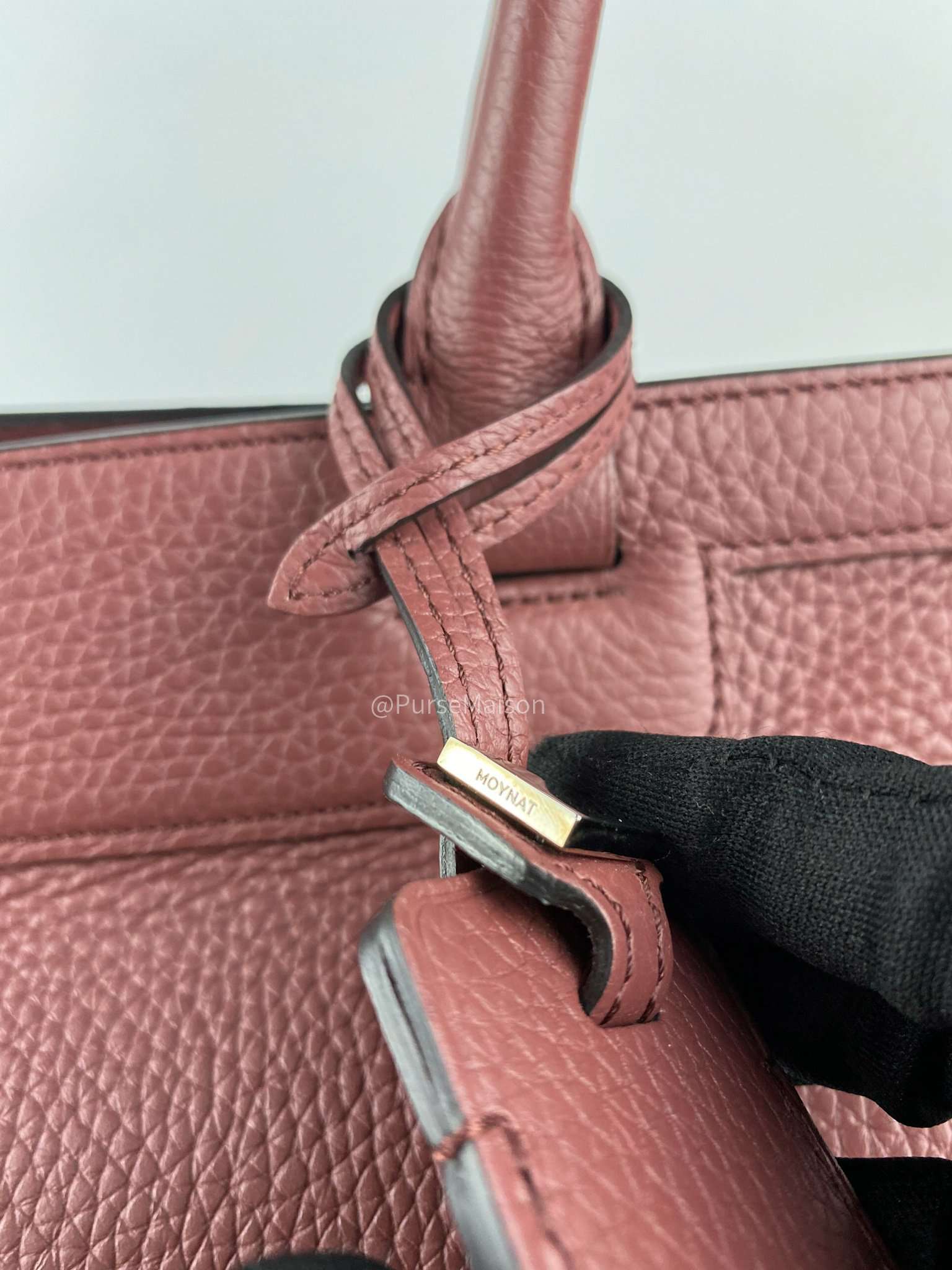 Moynat Pauline Prune(Mauve) Leather Bag