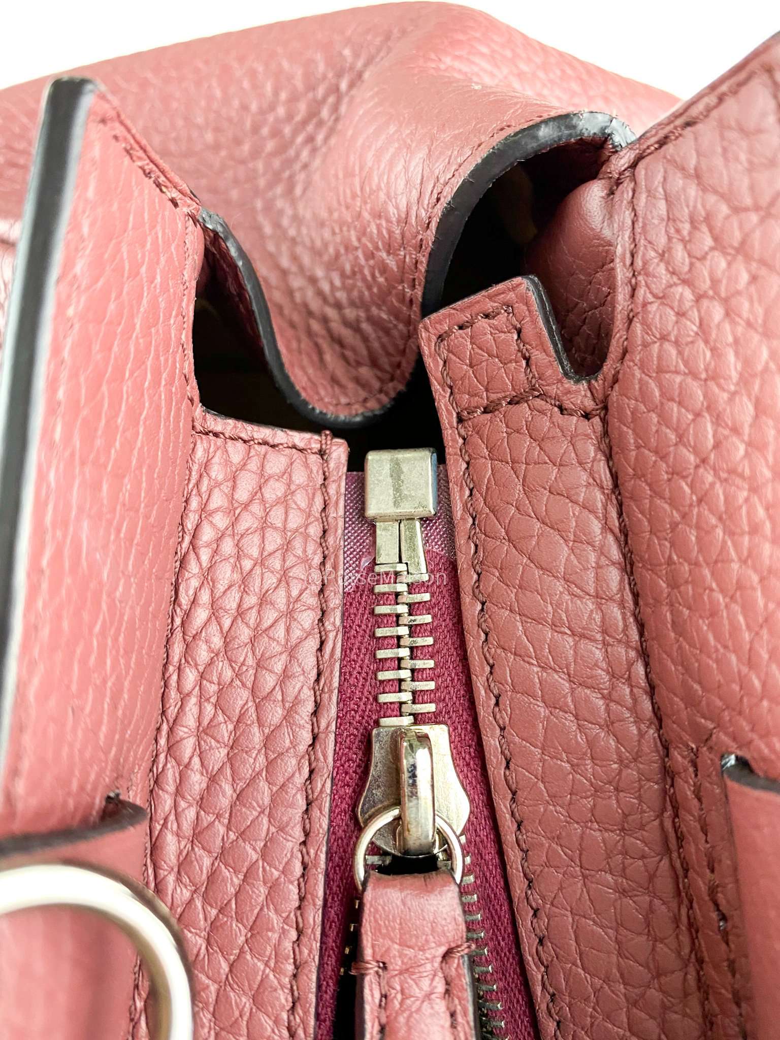 Moynat Pauline Prune(Mauve) Leather Bag