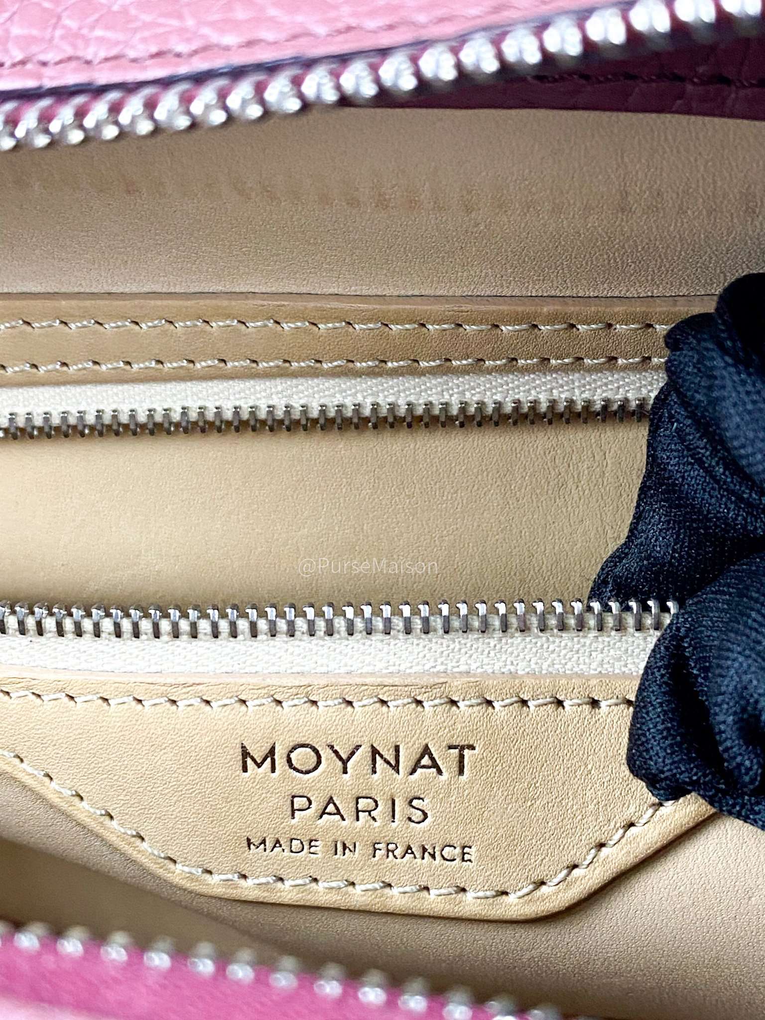 Moynat Pauline Prune(Mauve) Leather Bag