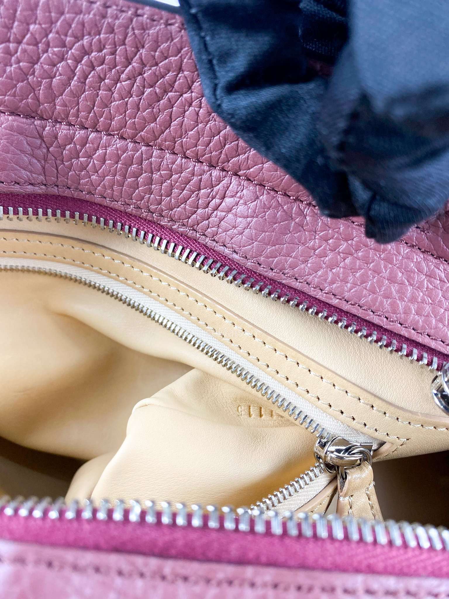 Moynat Pauline Prune(Mauve) Leather Bag