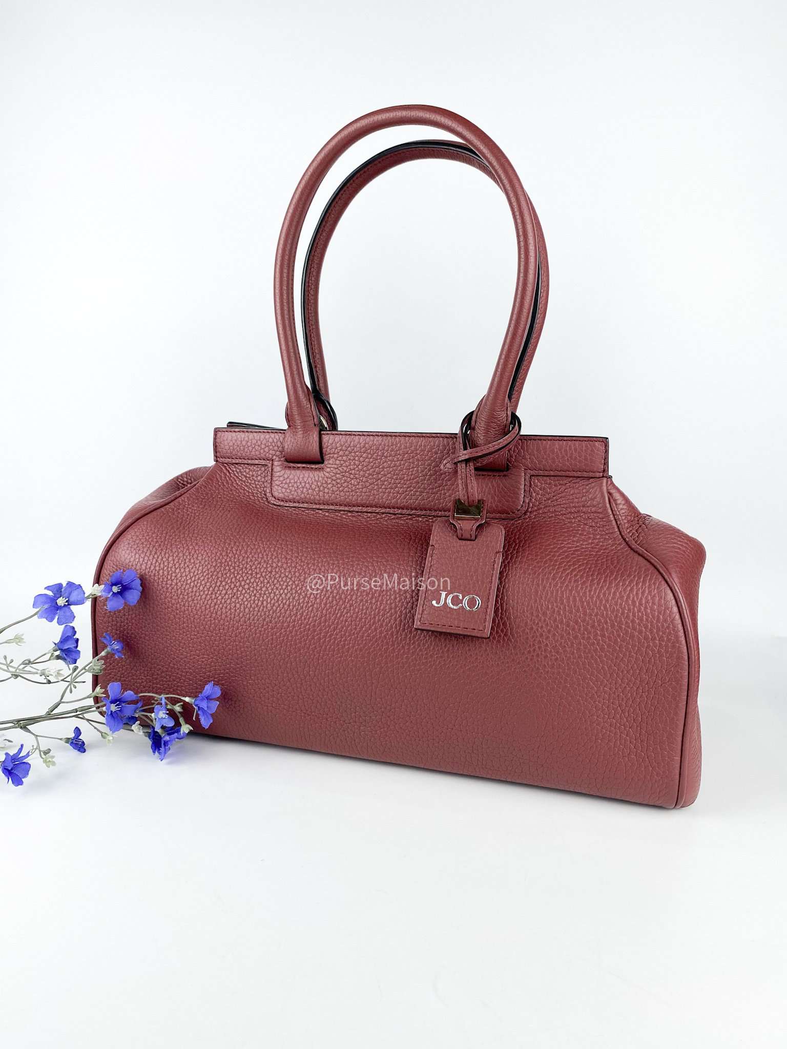 Moynat Pauline Prune(Mauve) Leather Bag