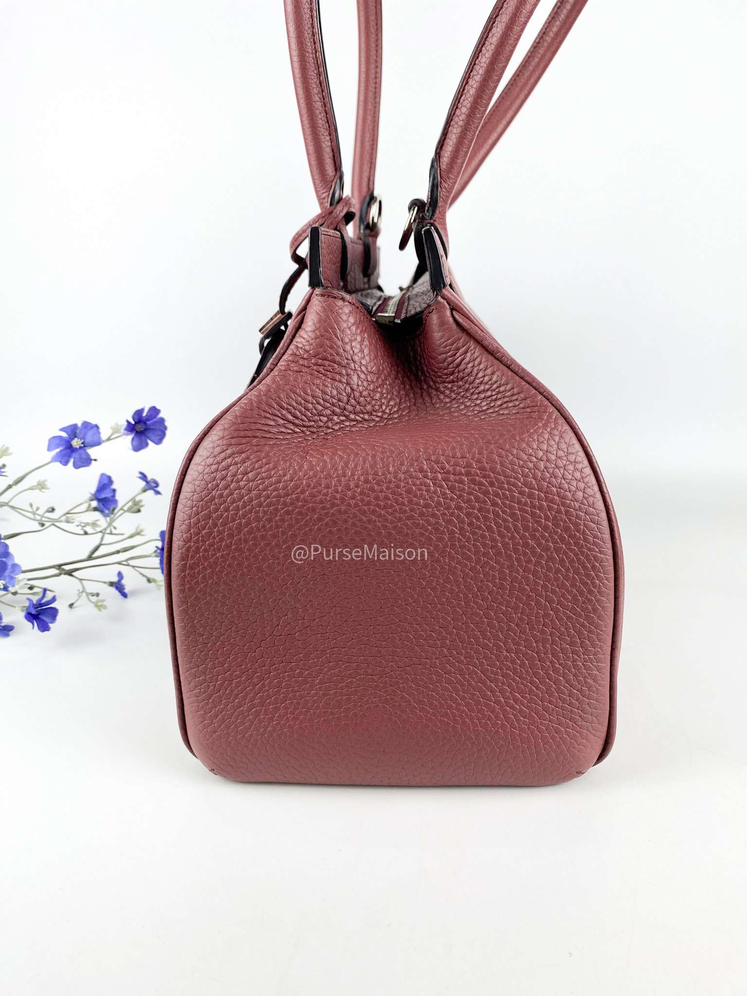 Moynat Pauline Prune(Mauve) Leather Bag