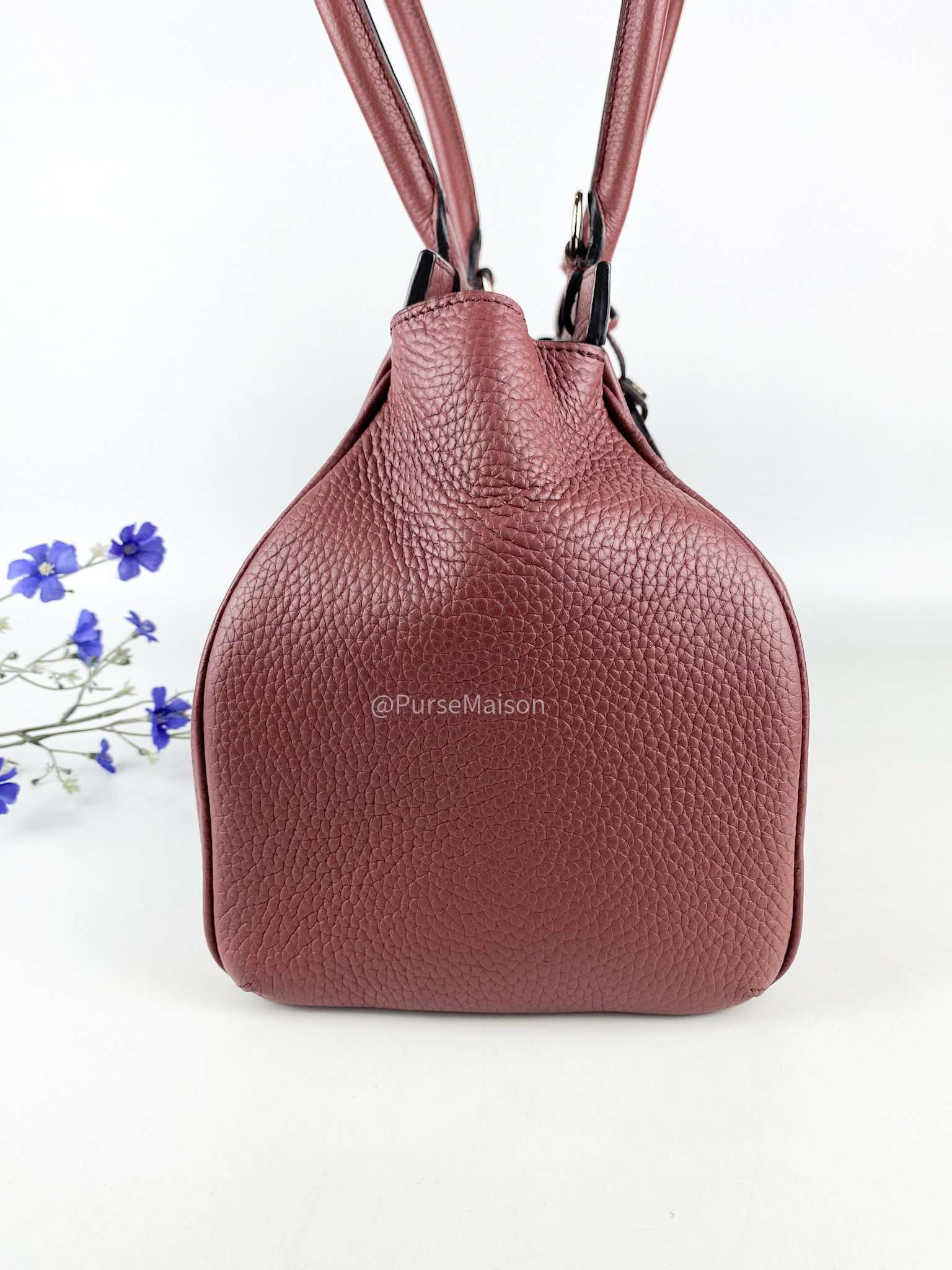 Moynat Pauline Prune(Mauve) Leather Bag