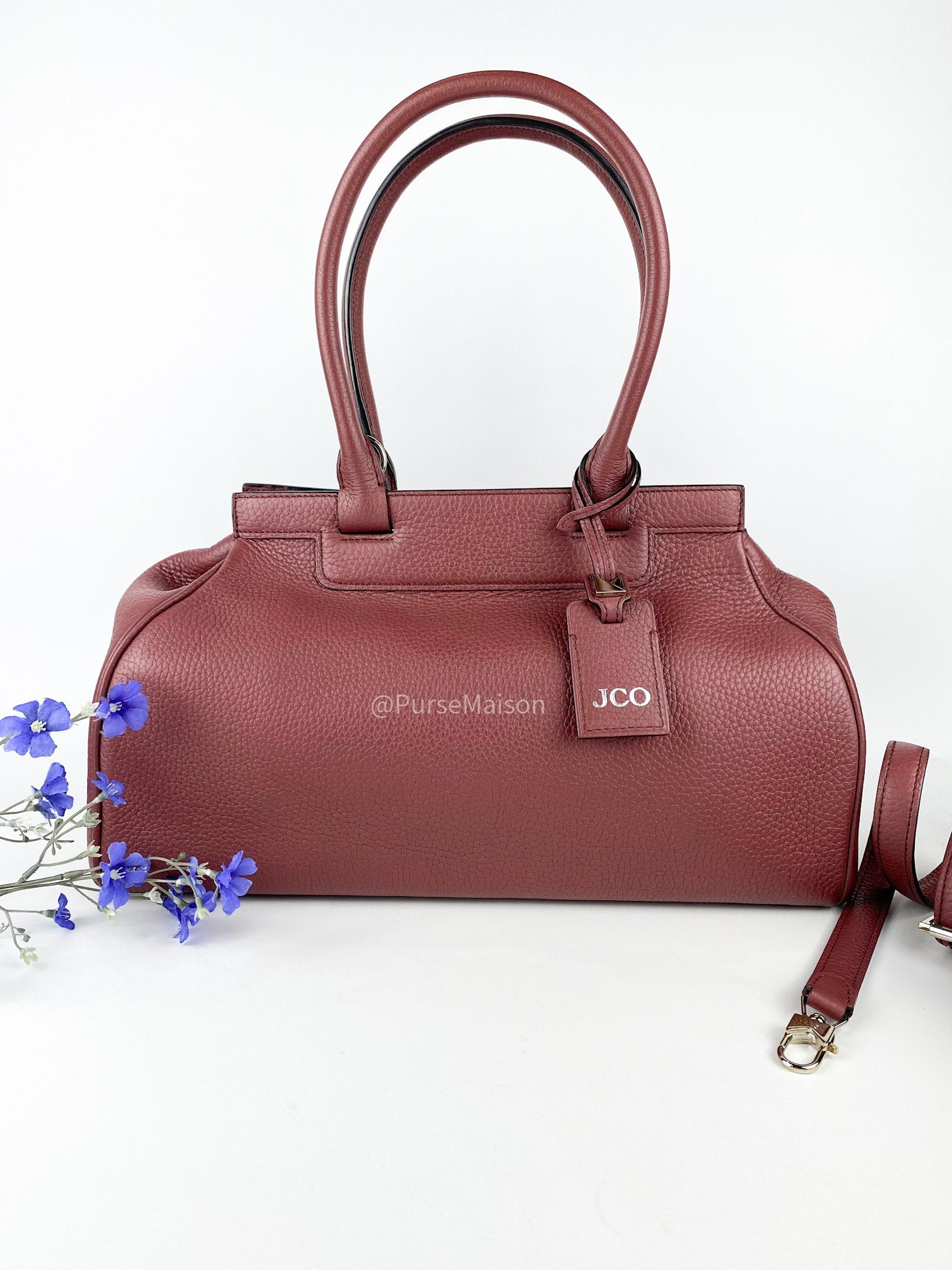 Moynat Pauline Prune(Mauve) Leather Bag