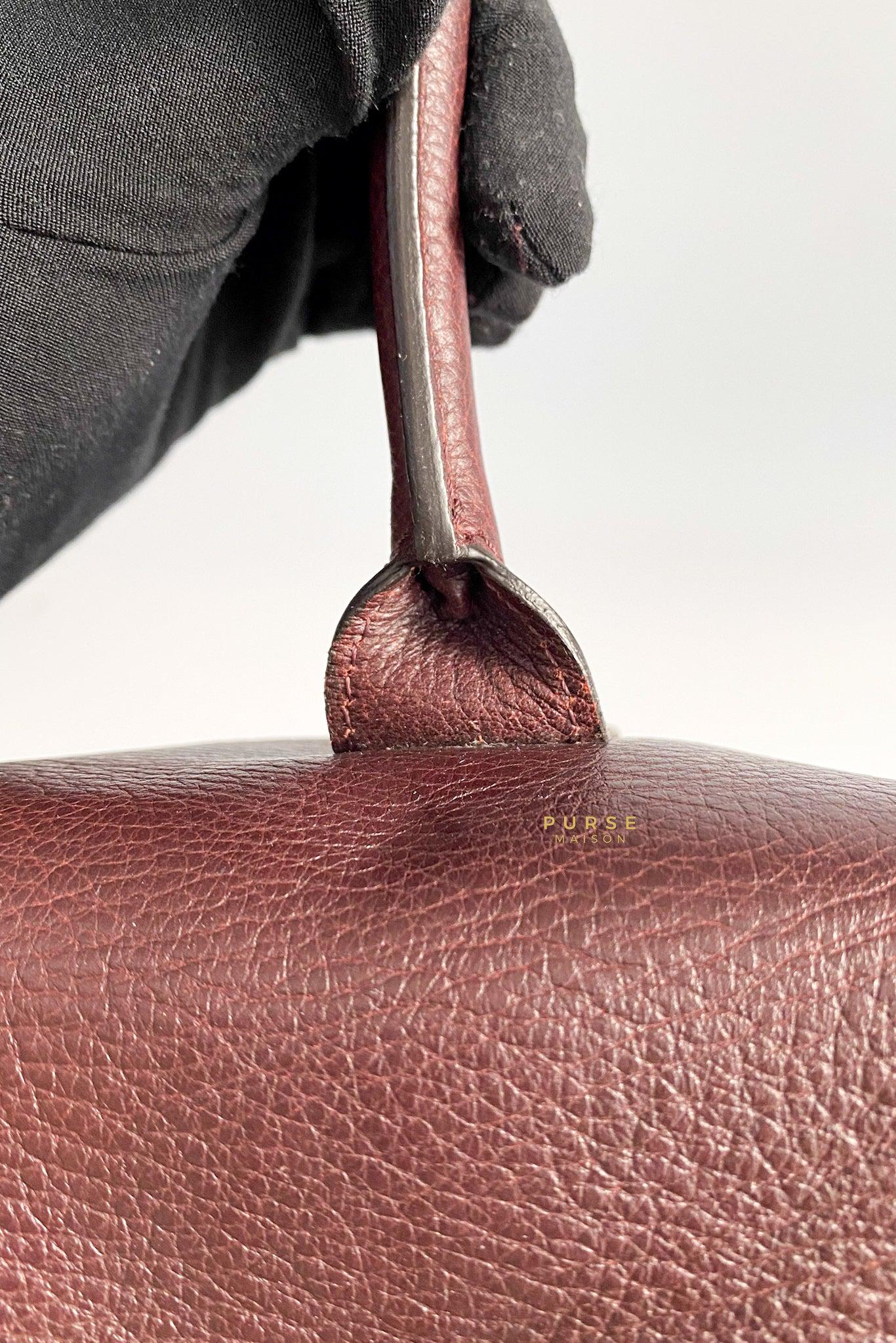 Mulberry Bayswater Oxblood Grained Leather Tote Bag