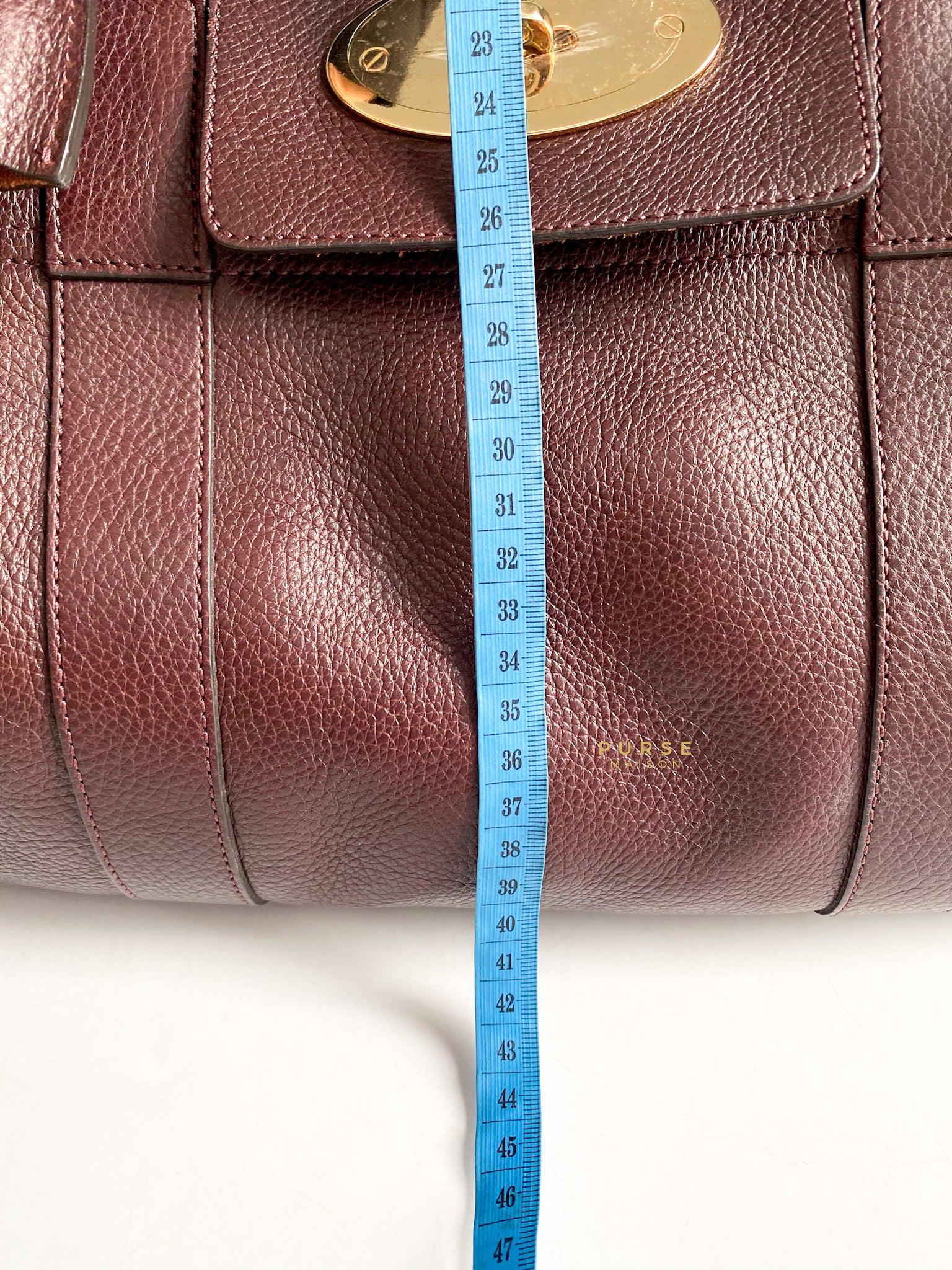 Mulberry Bayswater Oxblood Grained Leather Tote Bag