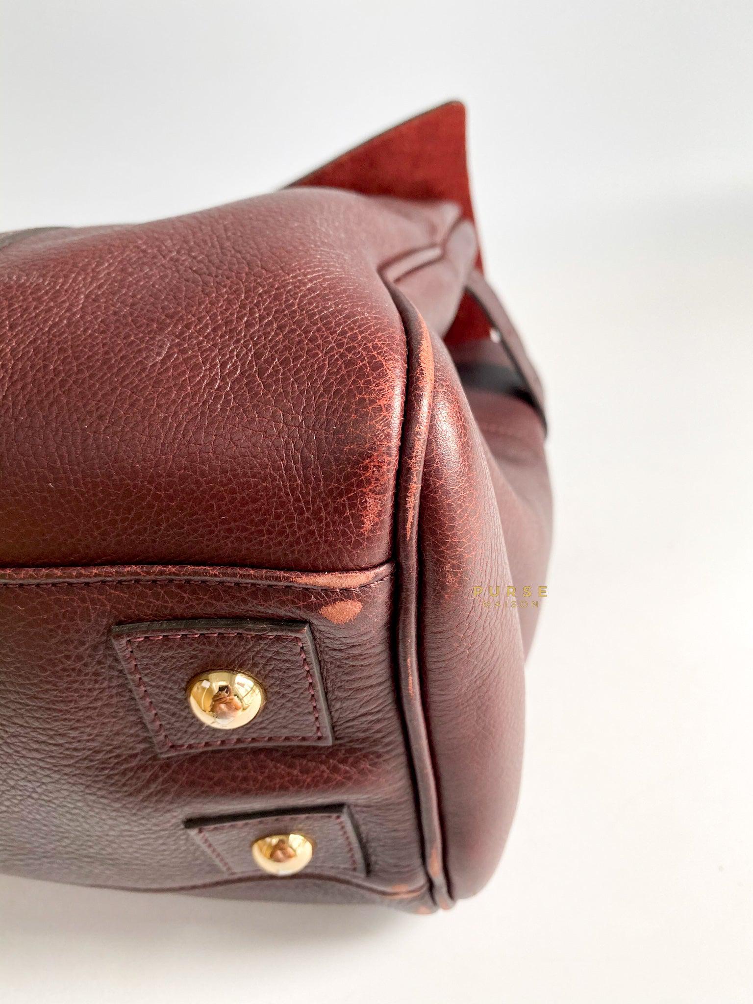 Mulberry Bayswater Oxblood Grained Leather Tote Bag