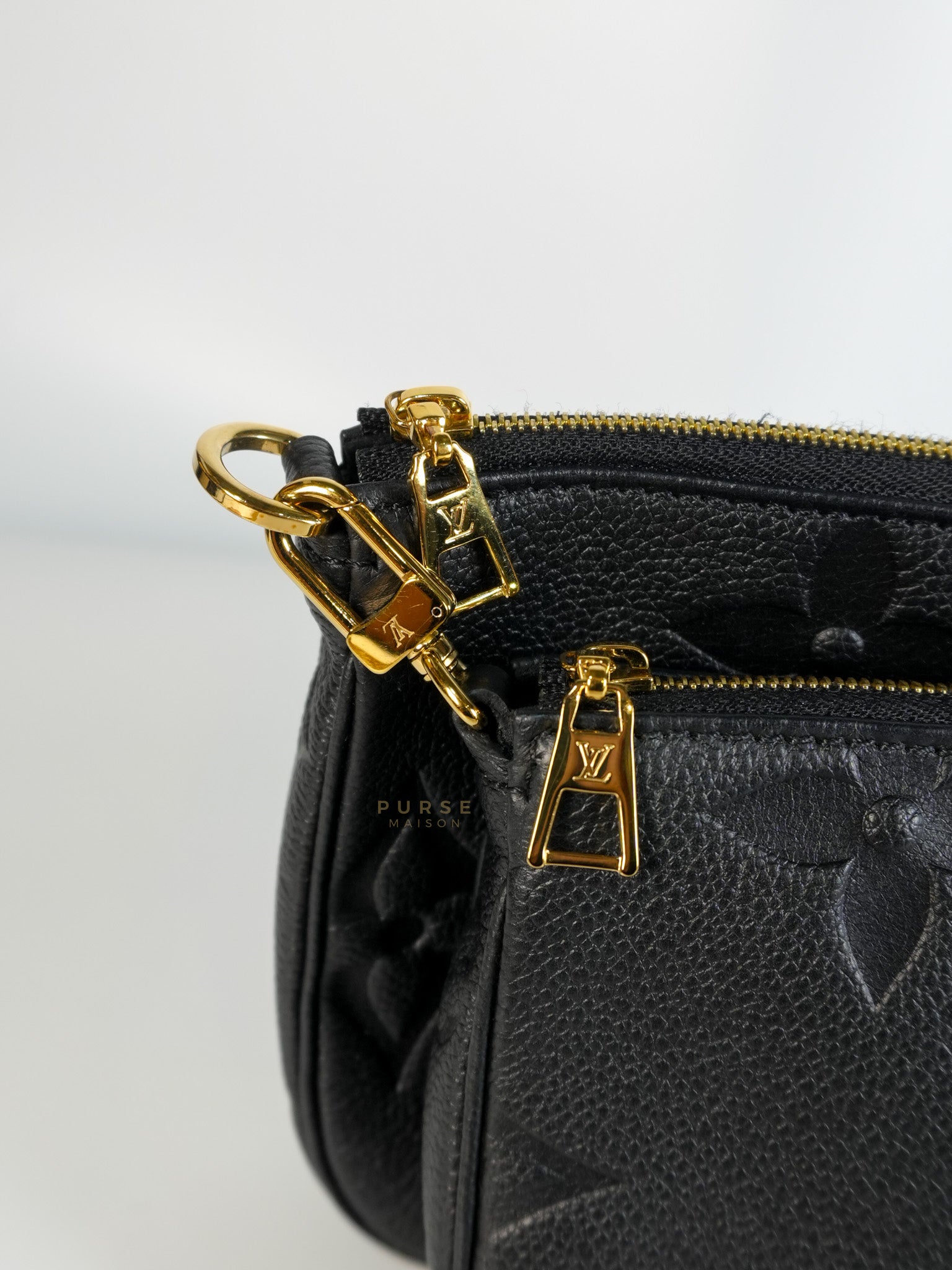 Multi Pochette in Noir Empreinte Leather (Microchip) | Purse Maison Luxury Bags Shop