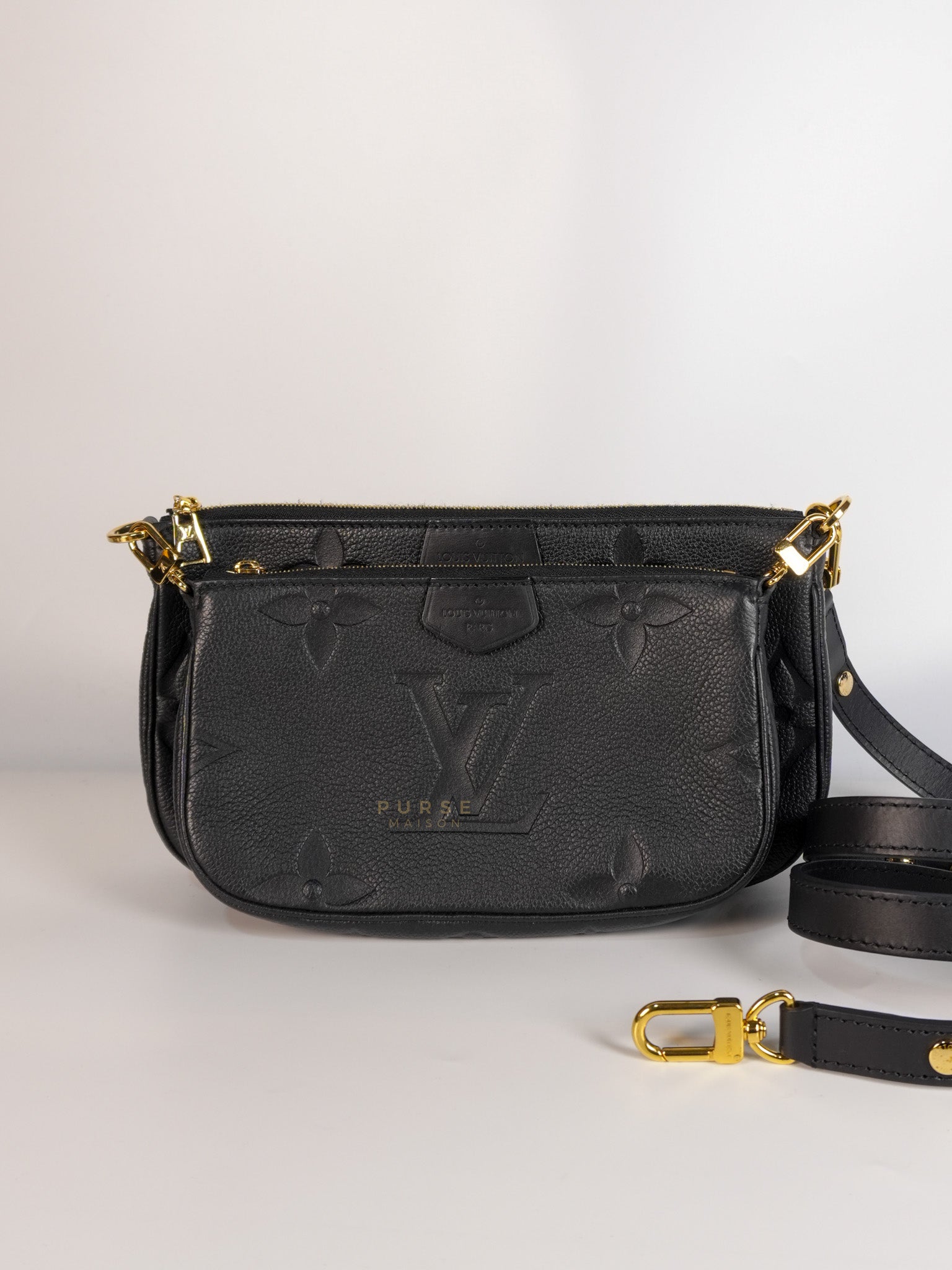 Multi Pochette in Noir Empreinte Leather (Microchip) | Purse Maison Luxury Bags Shop