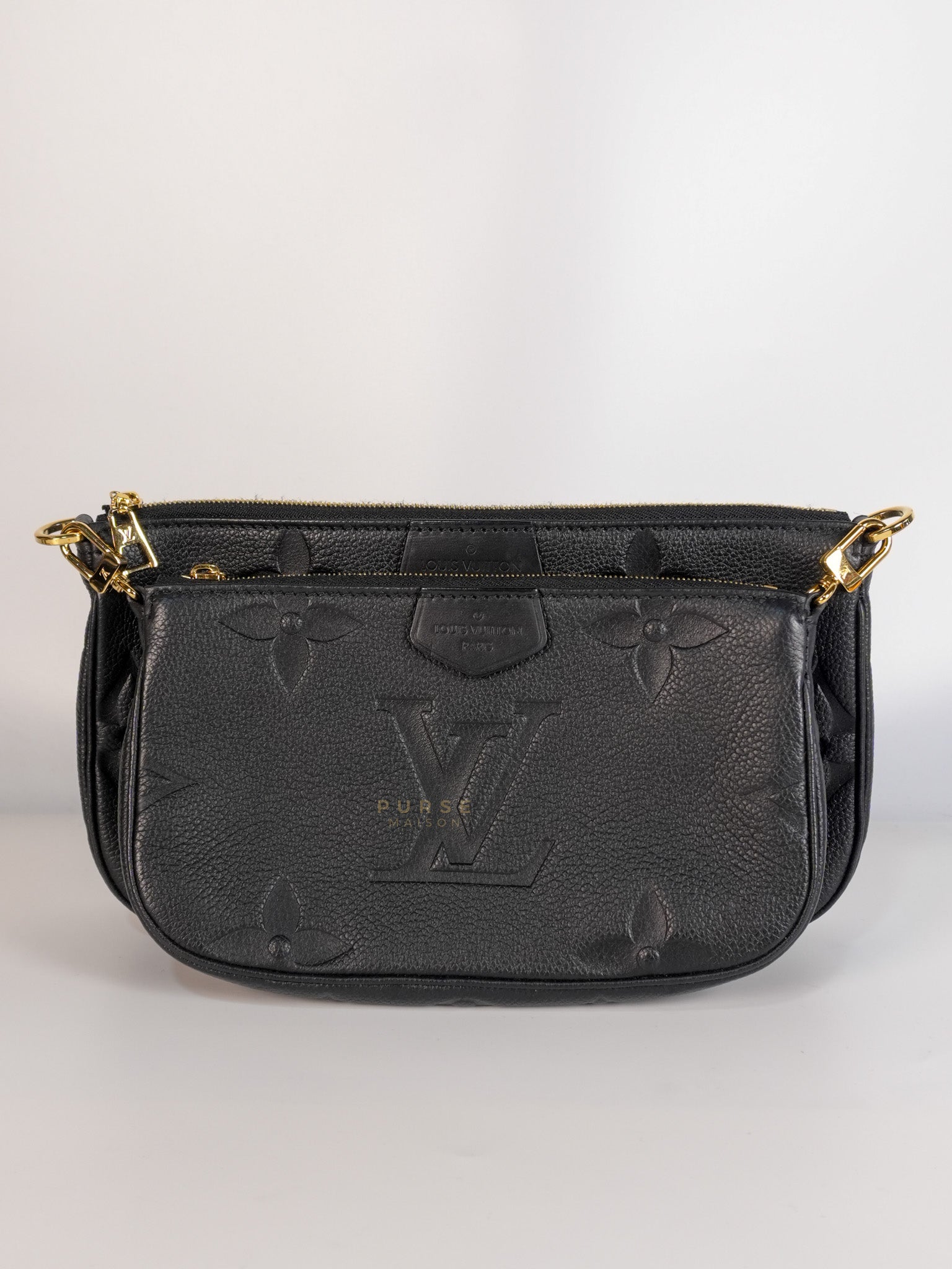 Multi Pochette in Noir Empreinte Leather (Microchip) | Purse Maison Luxury Bags Shop