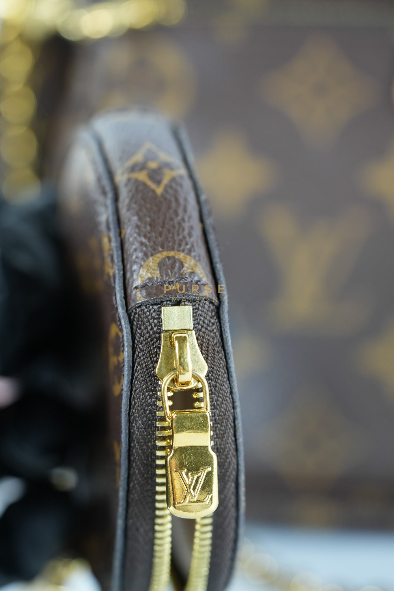 Multi Pochette Shoulder Bag in Monogram Canvas & Gold Hardware Microchip | Purse Maison Luxury Bags Shop