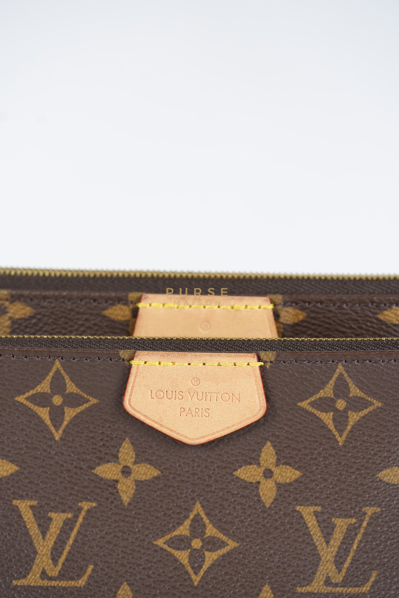 Multi Pochette Shoulder Bag in Monogram Canvas & Gold Hardware Microchip | Purse Maison Luxury Bags Shop