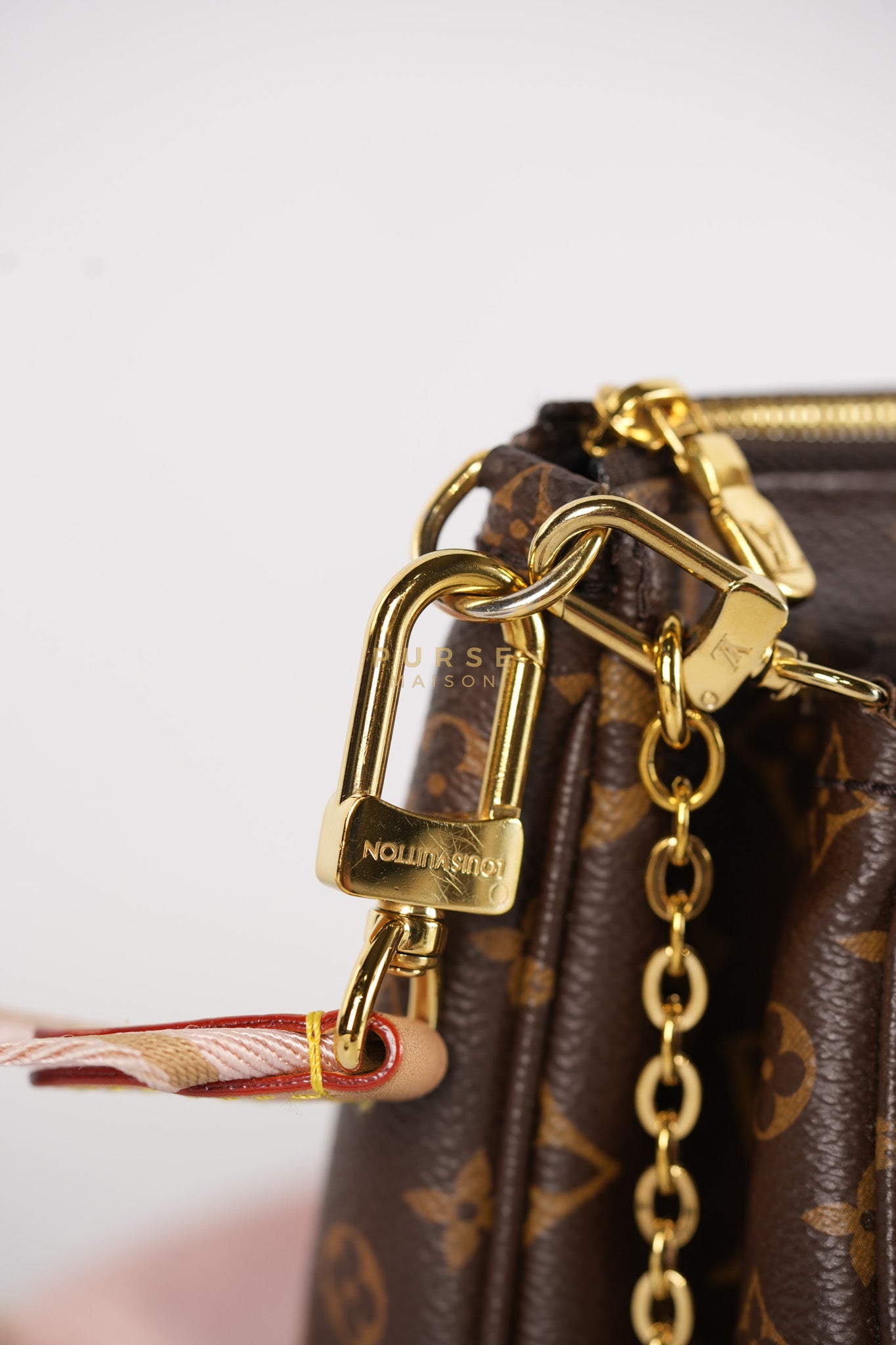 Multi Pochette Shoulder Bag in Monogram Canvas & Gold Hardware Microchip | Purse Maison Luxury Bags Shop