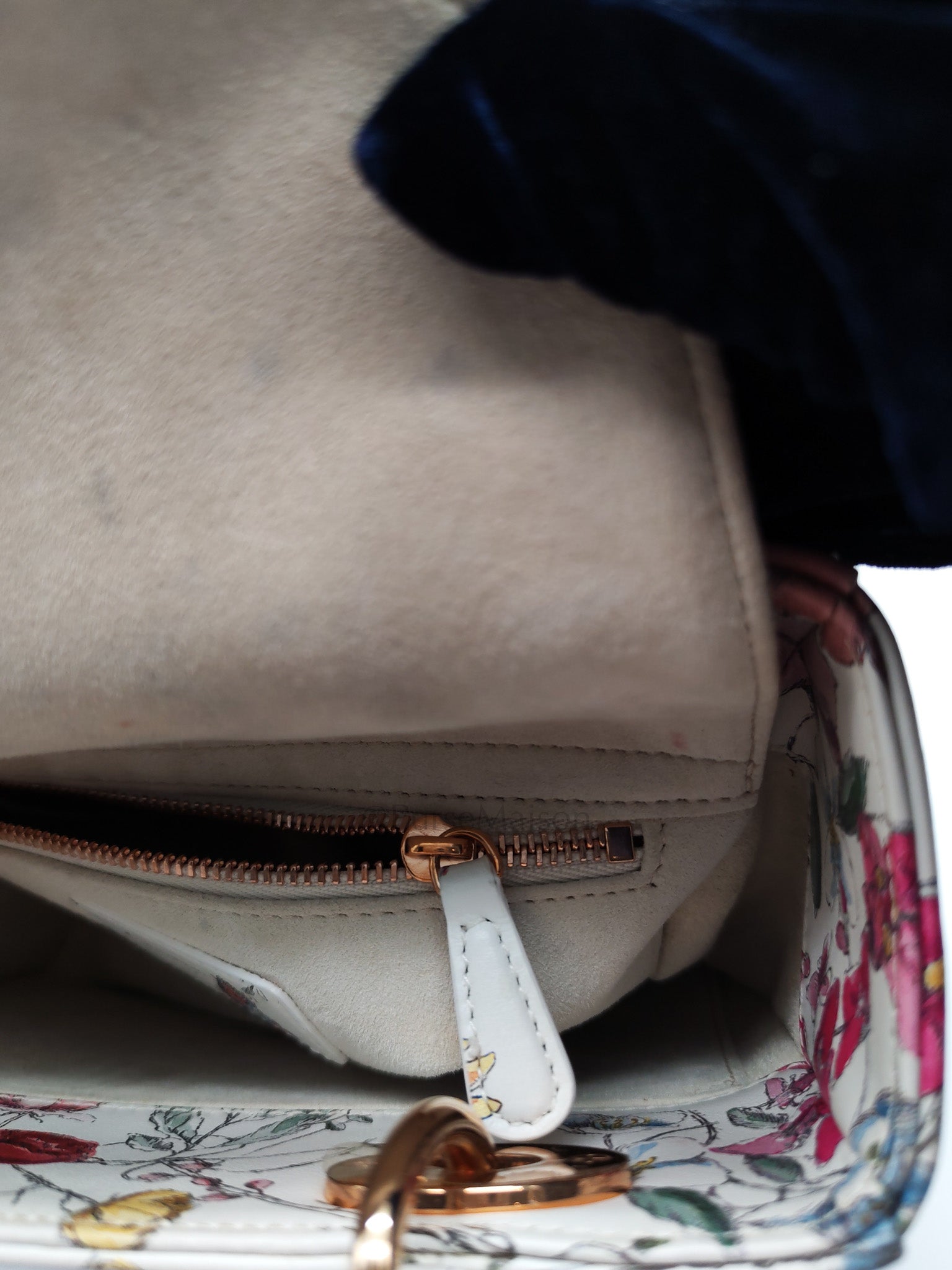 My ABCDior Lady Dior Small in White Florigelio Multicolor Calfskin Printed Rose Gold Hardware | Purse Maison Luxury Bags Shop