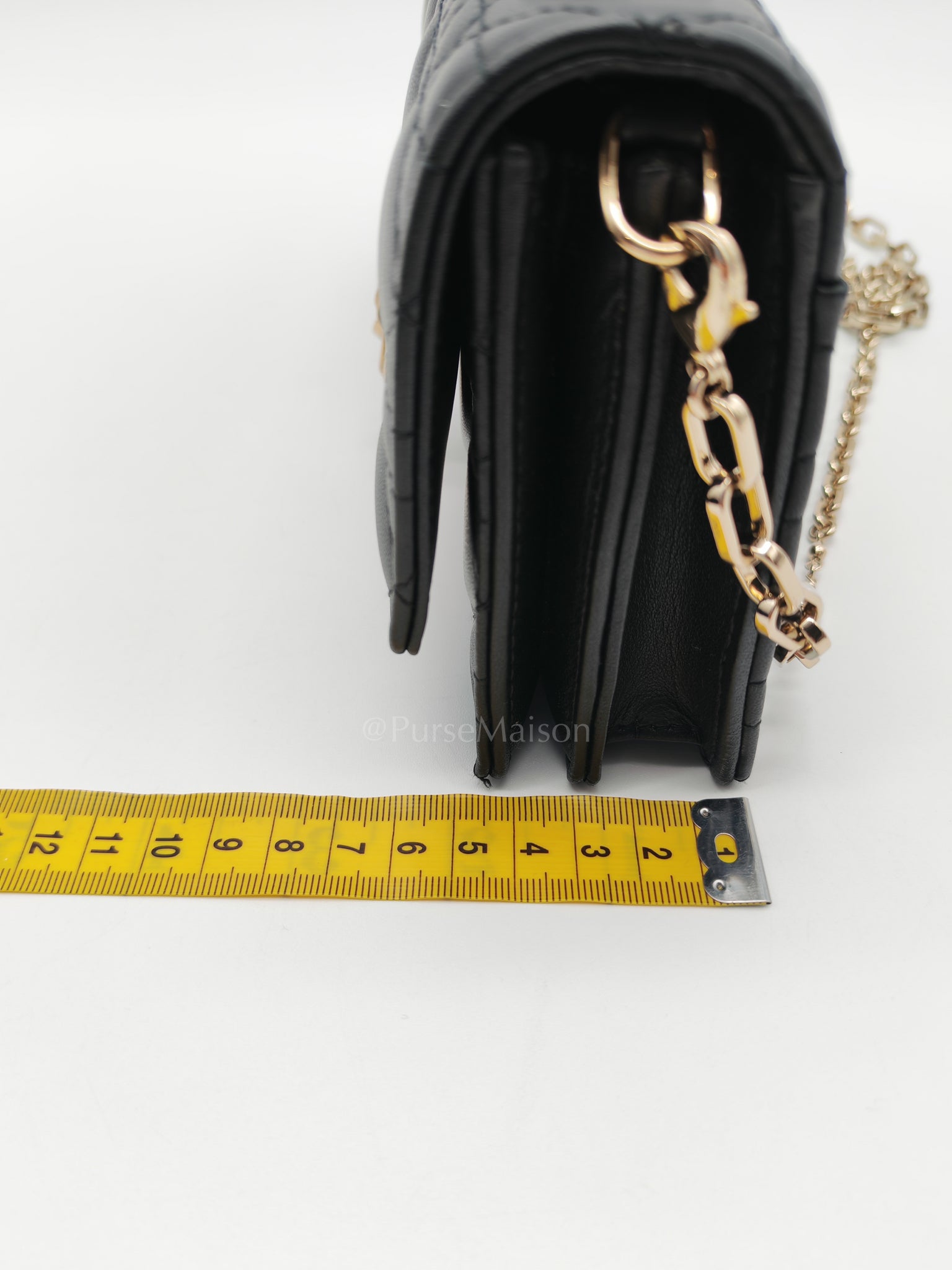 My Dior Mini Top Handle in Black Cannage Calfskin Leather Chain Strap Bag | Purse Maison Luxury Bags Shop