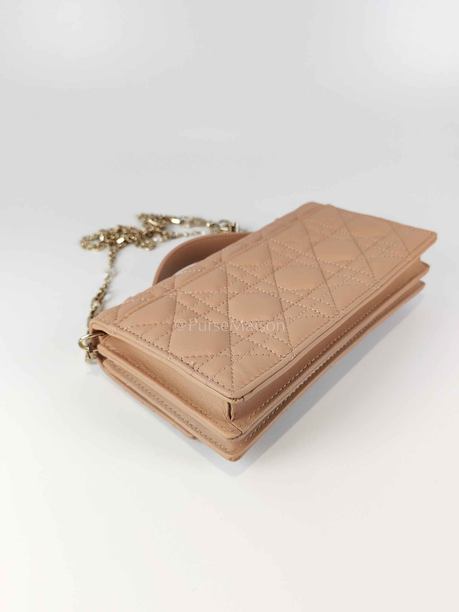 My Dior Top Handle Bag Mini in Blush Pink Quilted Cannage Leather & Light Gold Hardware | Purse Maison Luxury Bags Shop