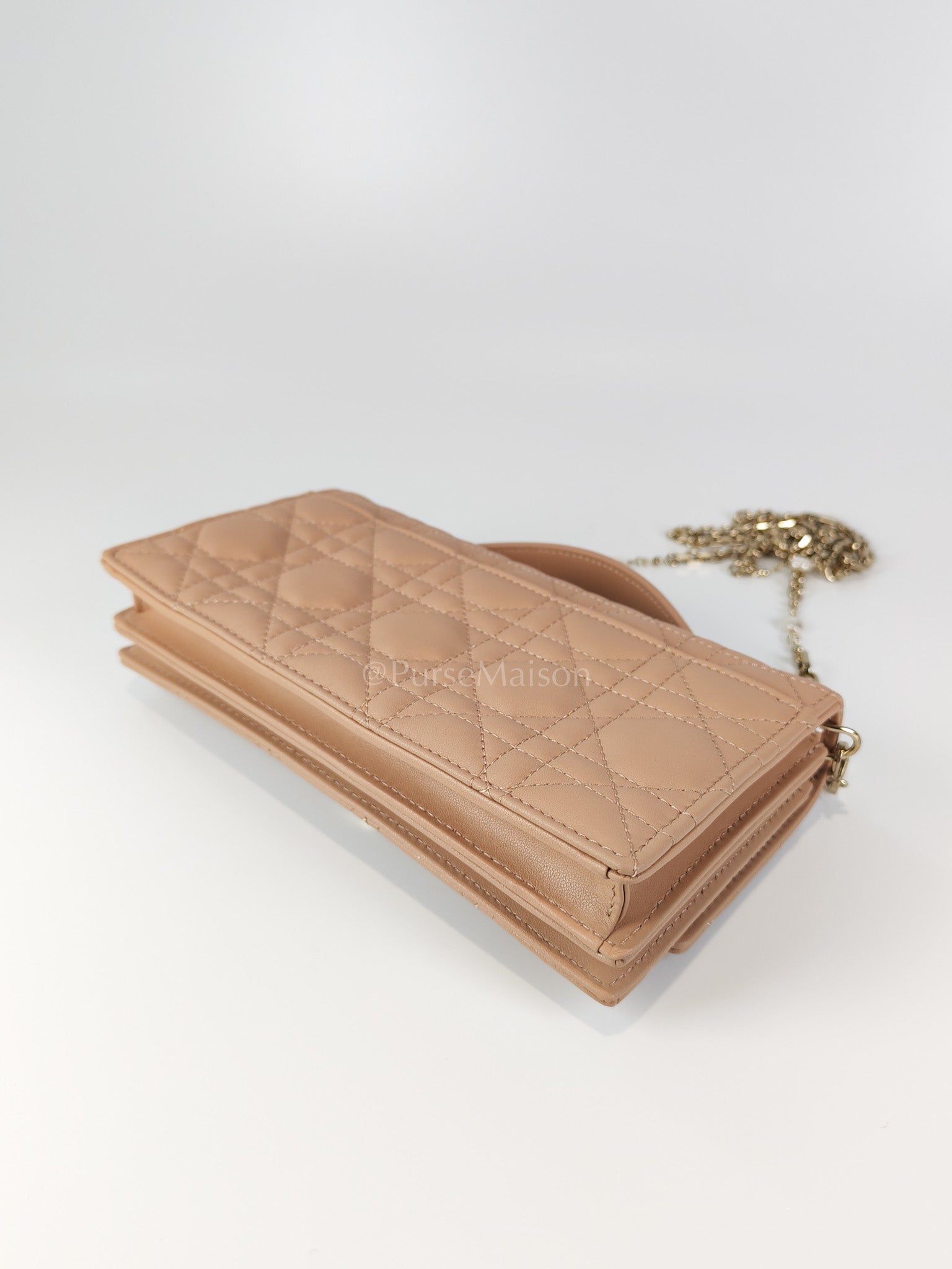 My Dior Top Handle Bag Mini in Blush Pink Quilted Cannage Leather & Light Gold Hardware | Purse Maison Luxury Bags Shop