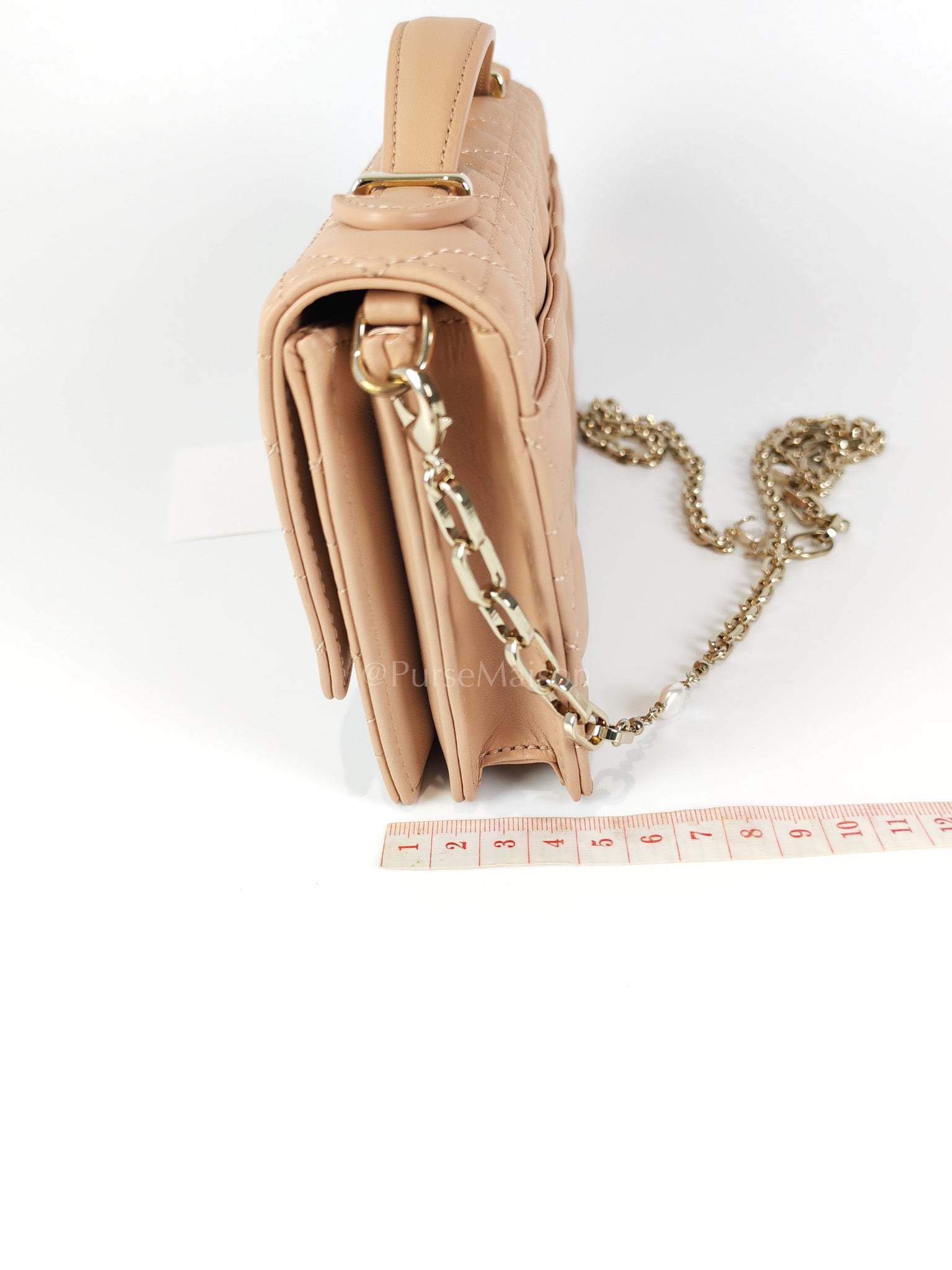 My Dior Top Handle Bag Mini in Blush Pink Quilted Cannage Leather & Light Gold Hardware | Purse Maison Luxury Bags Shop