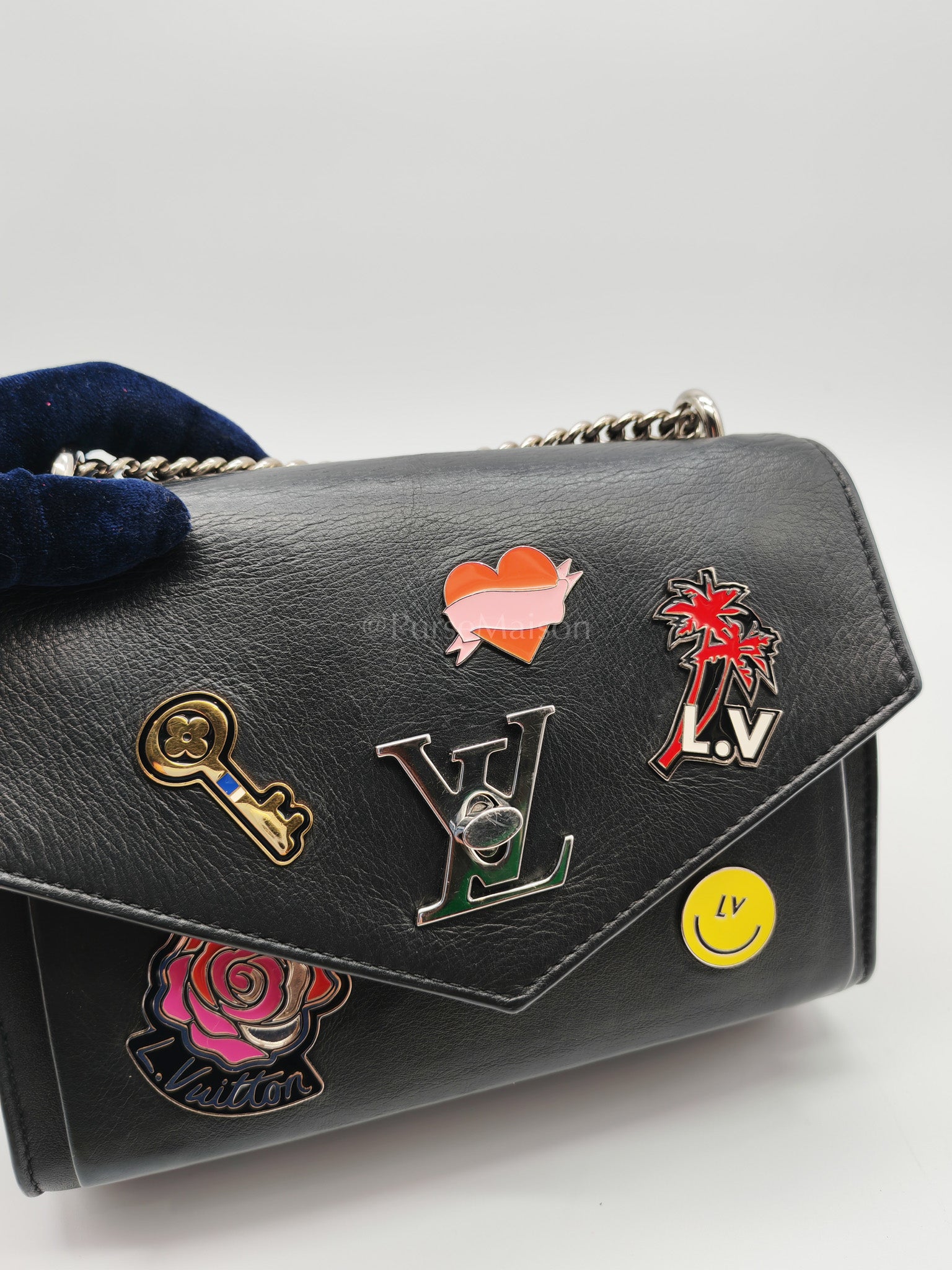 My Lock Me Limited Edition Pin Embellished Calfskin Leather Shoulder Bag (Date Code: AR3108) | Purse Maison Luxury Bags Shop