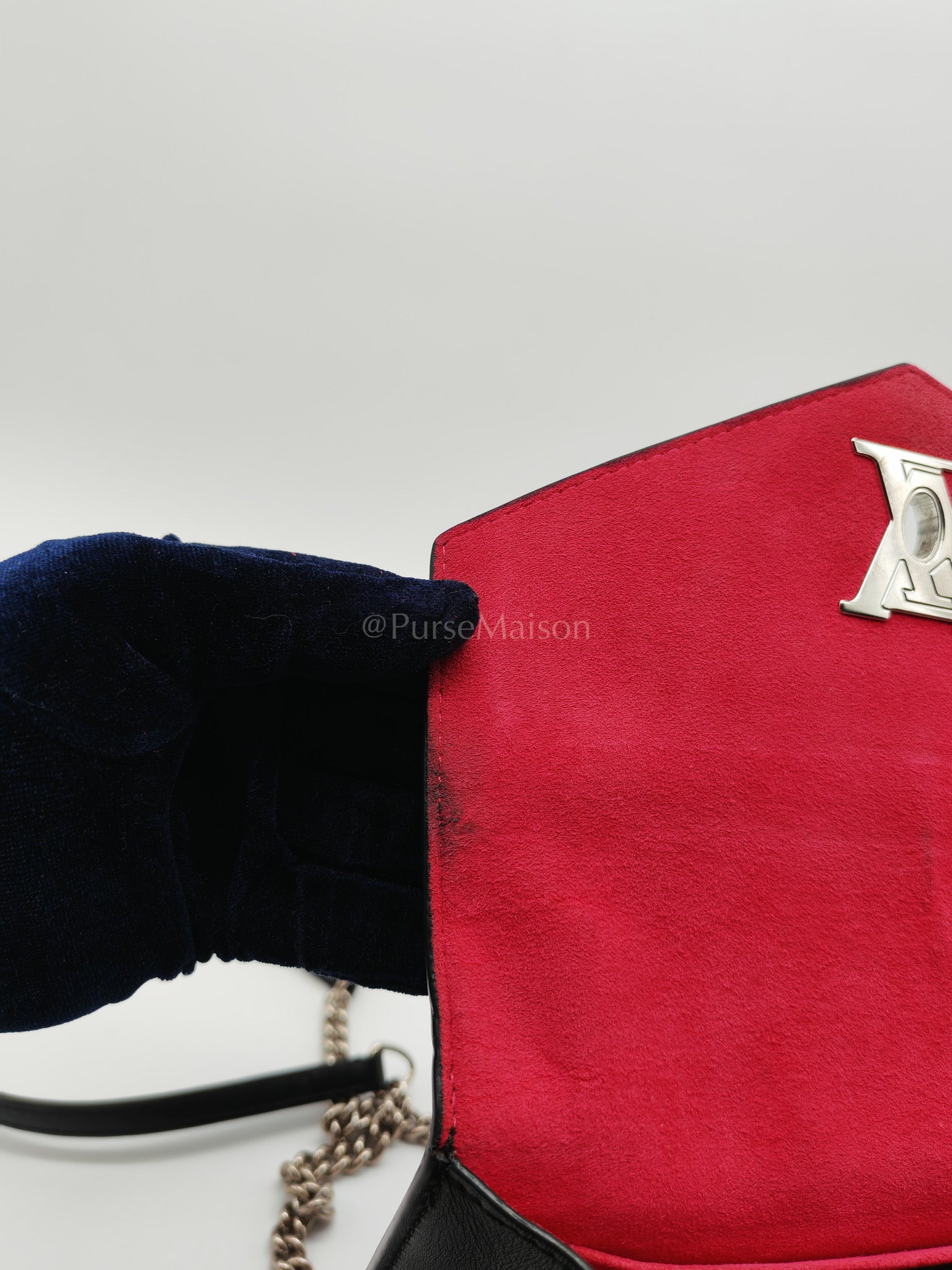 My Lock Me Limited Edition Pin Embellished Calfskin Leather Shoulder Bag (Date Code: AR3108) | Purse Maison Luxury Bags Shop