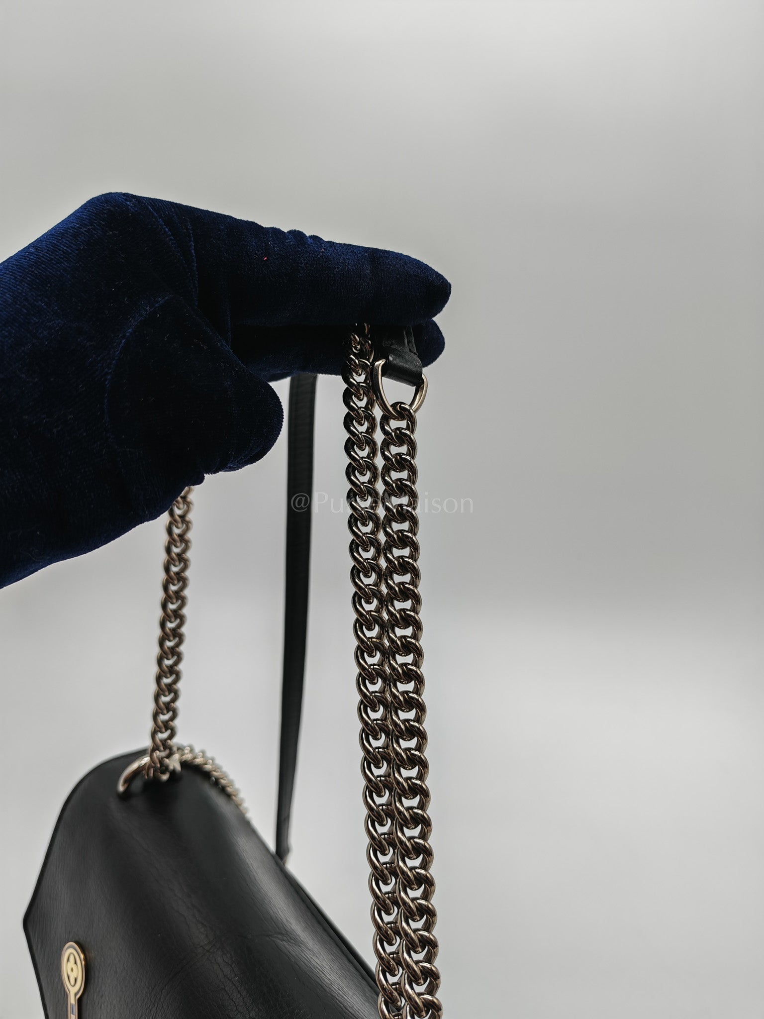 My Lock Me Limited Edition Pin Embellished Calfskin Leather Shoulder Bag (Date Code: AR3108) | Purse Maison Luxury Bags Shop