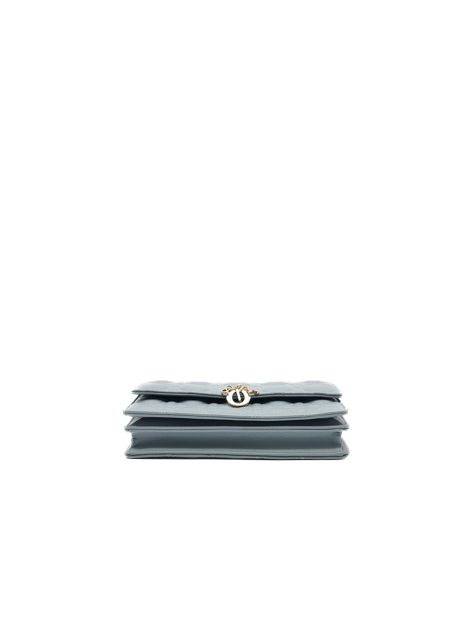My Dior Mini Top Handle Bag in Cloud Blue Cannage Lambskin Leather Light Gold Hardware