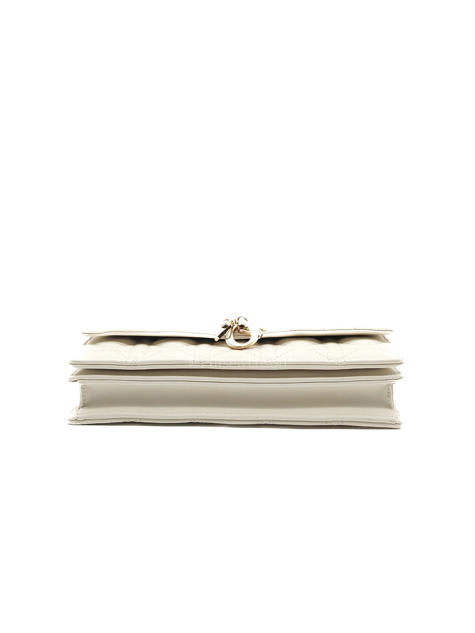 My Dior Mini Top Handle Bag in White Cannage Lambskin Leather