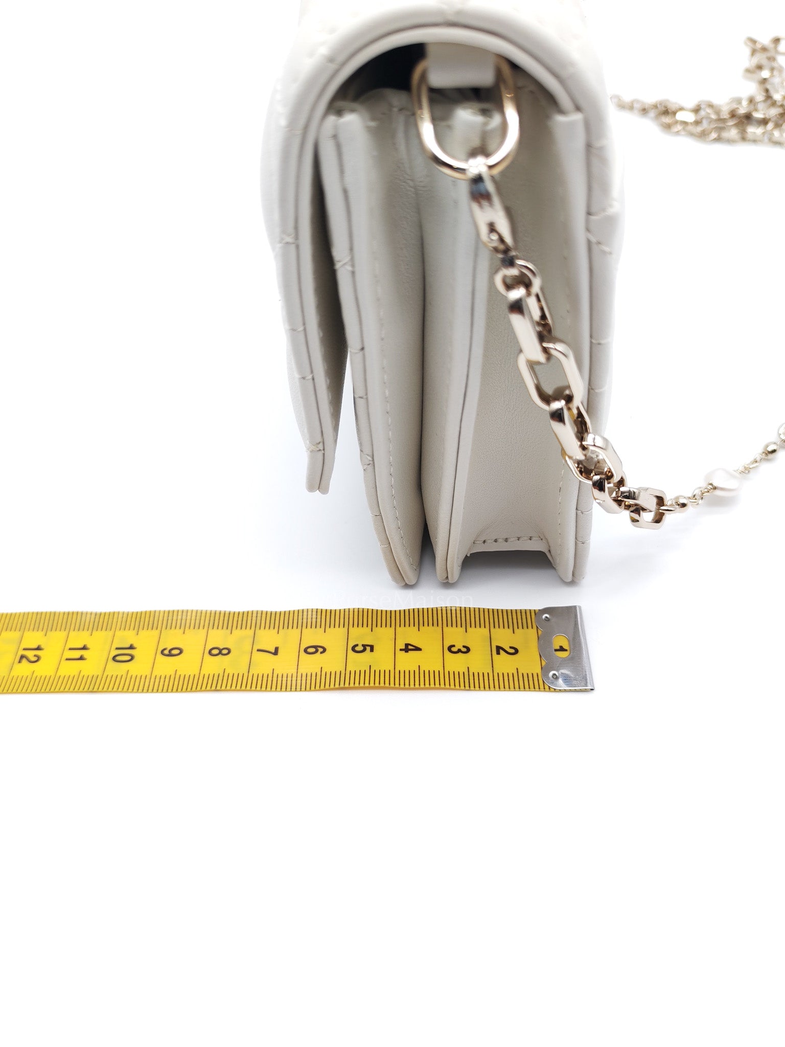My Dior Mini Top Handle Bag in White Cannage Lambskin Leather