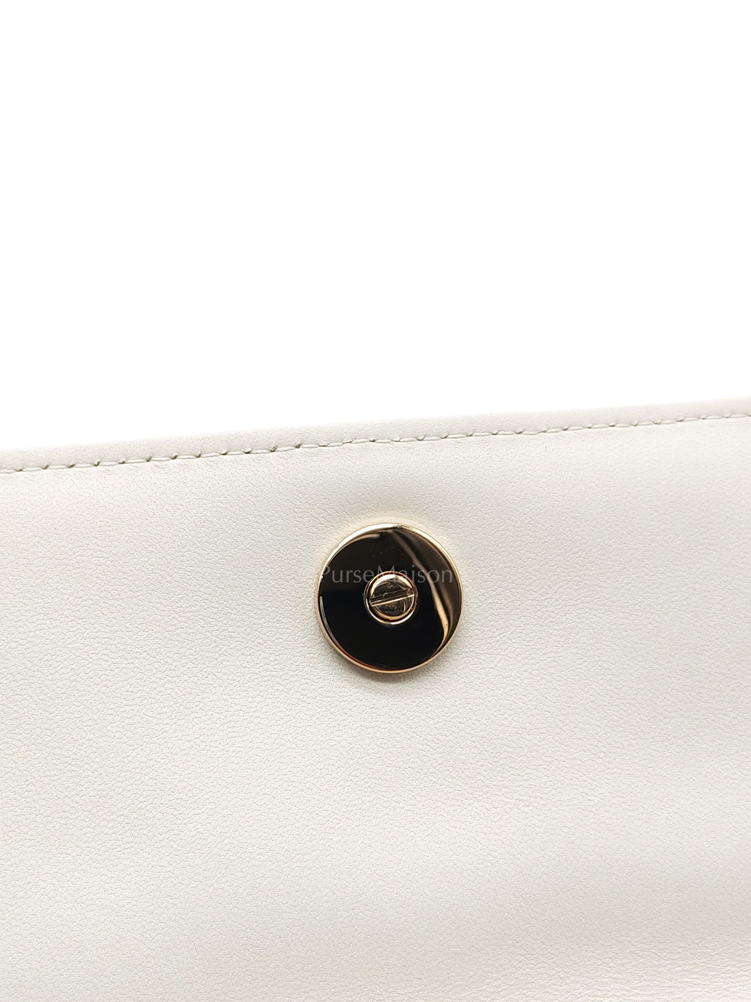 My Dior Mini Top Handle Bag in White Cannage Lambskin Leather
