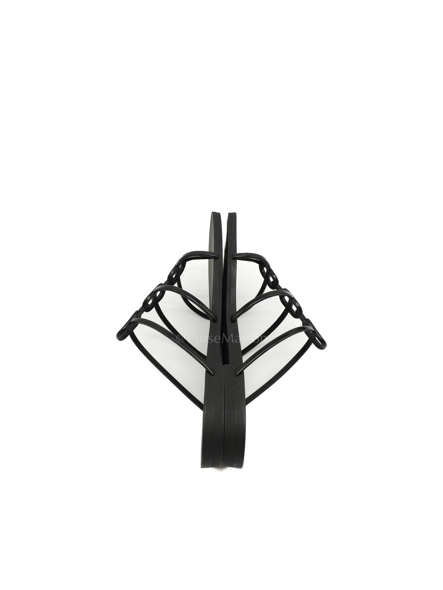 Mykonos Rubber Sandals in Black/Noir Size 38 EU (24 cm)